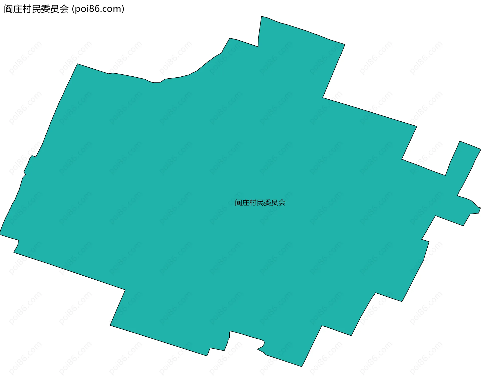 阎庄村民委员会边界地图