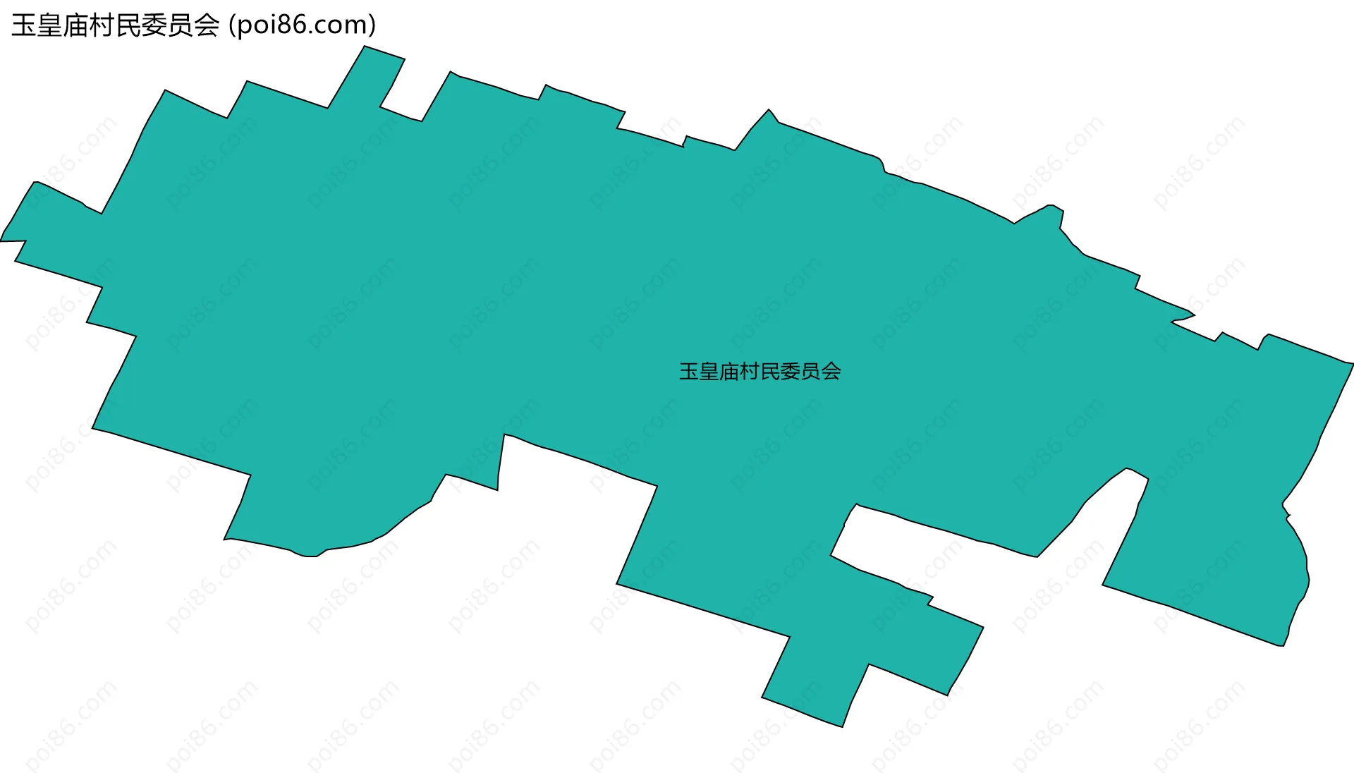 玉皇庙村民委员会边界地图