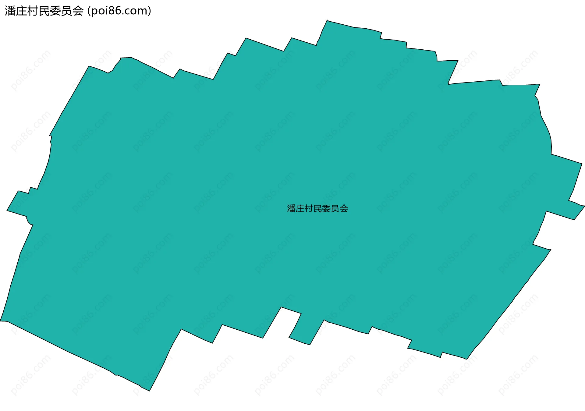 潘庄村民委员会边界地图