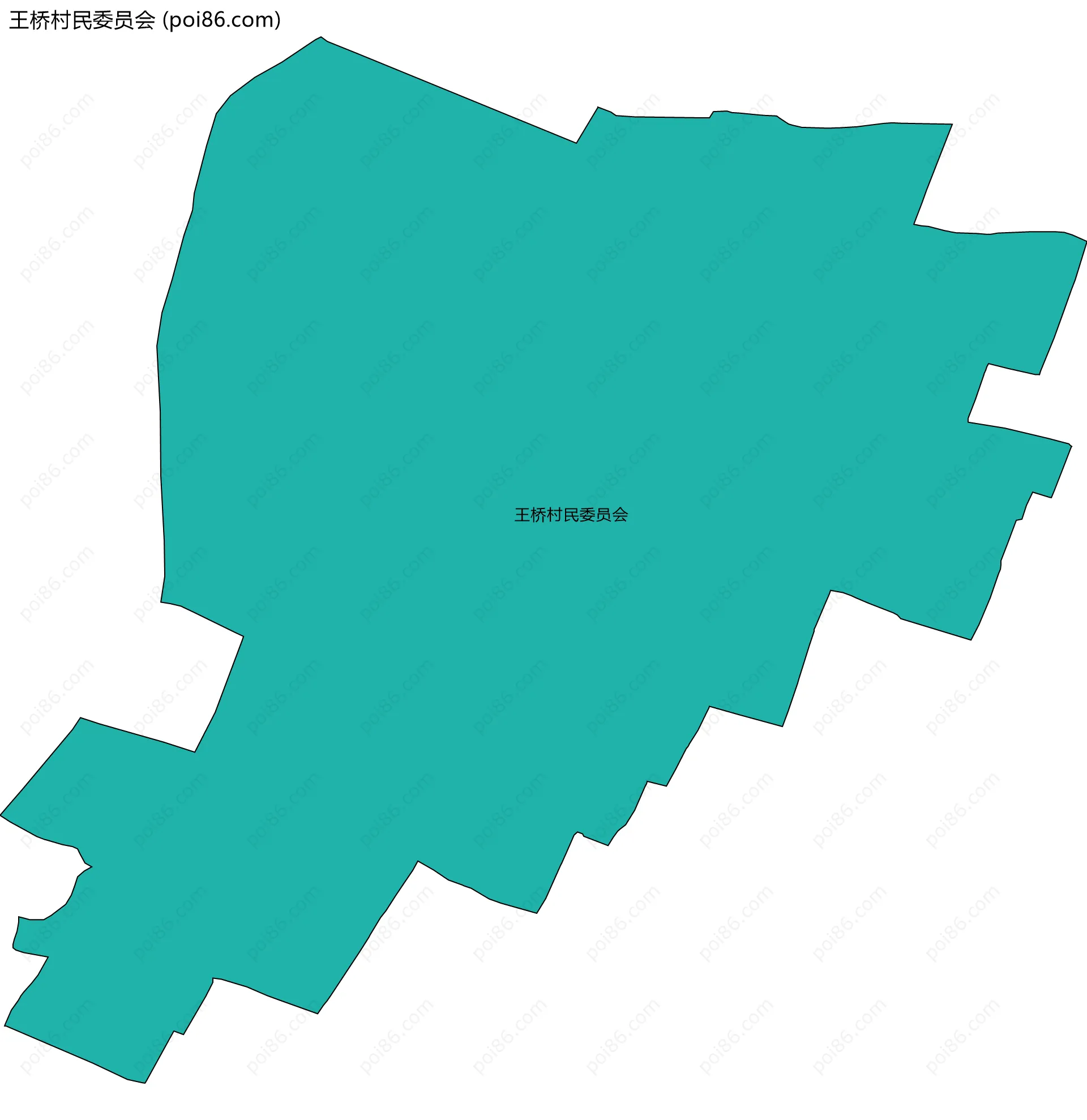 王桥村民委员会边界地图