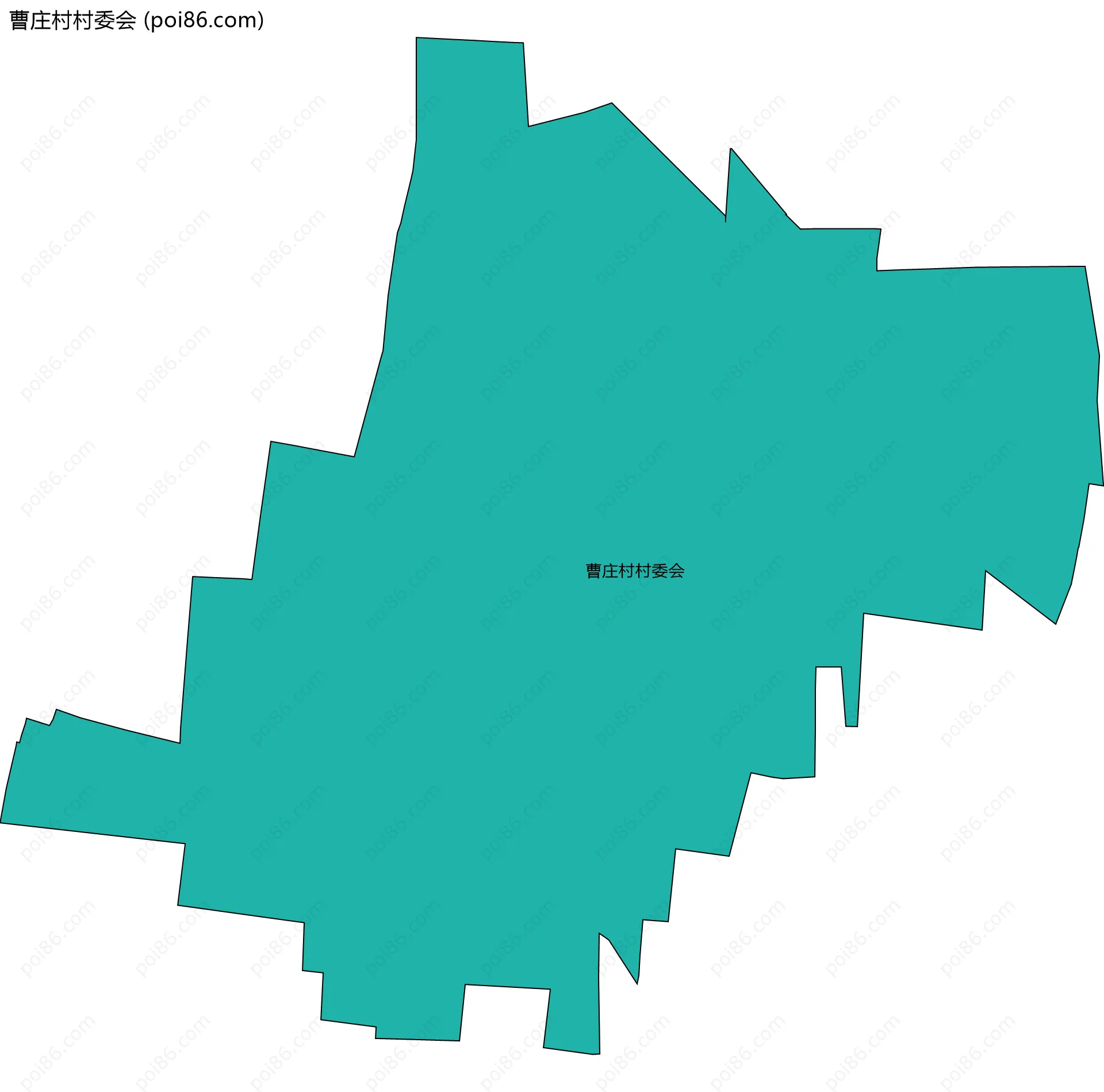 曹庄村村委会边界地图
