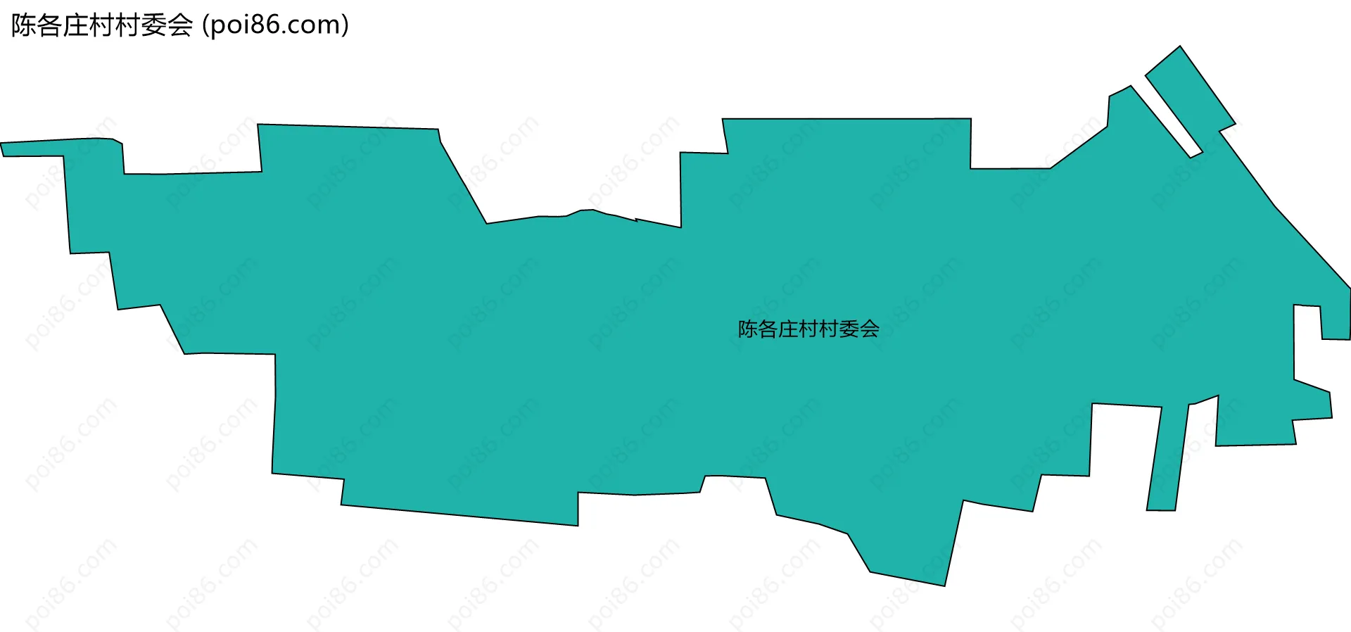 陈各庄村村委会边界地图