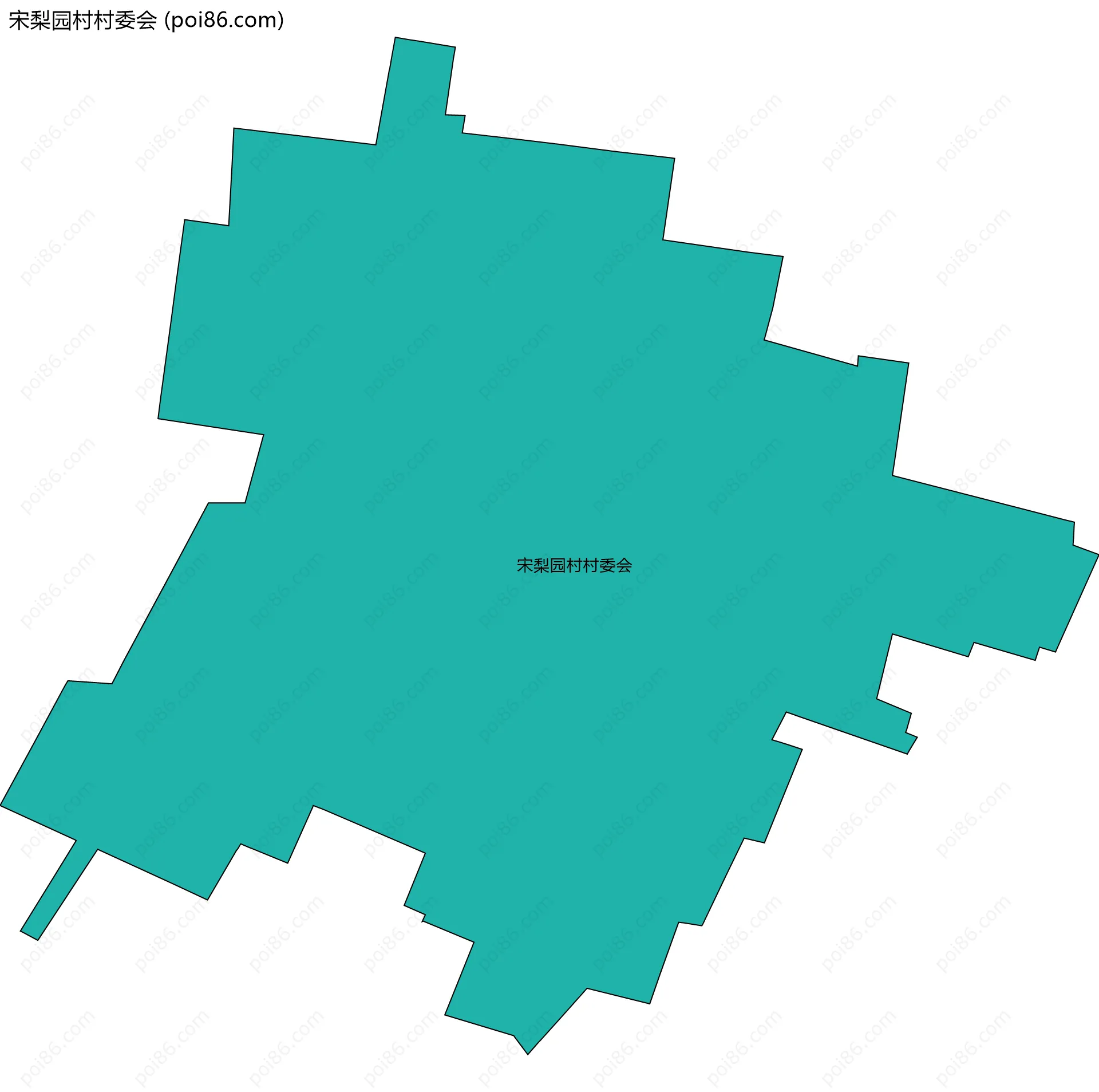 宋梨园村村委会边界地图