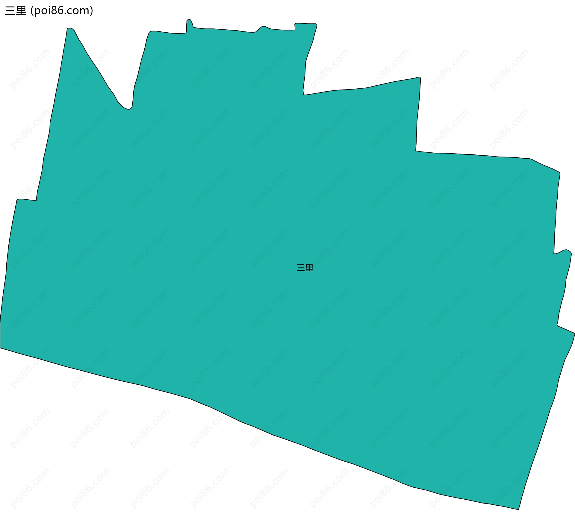 三里边界地图