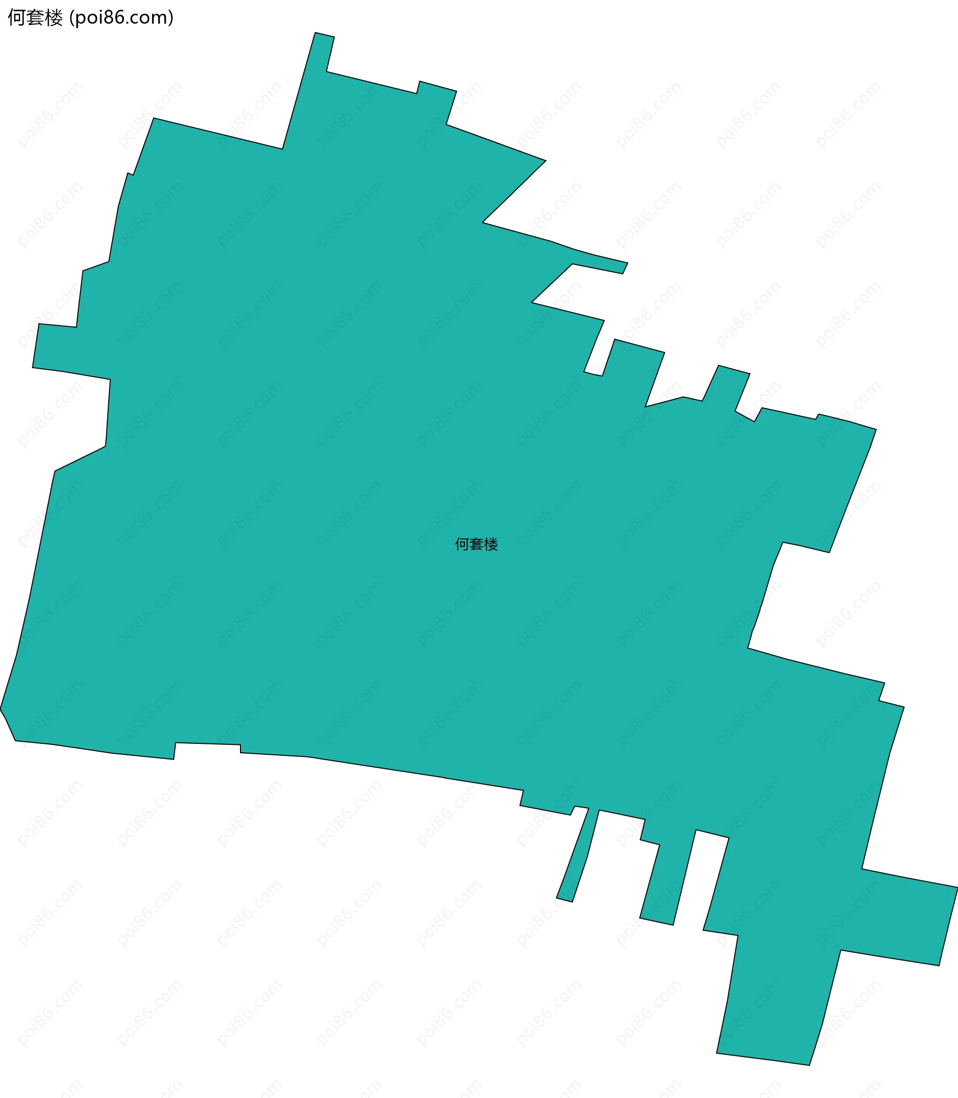 何套楼边界地图