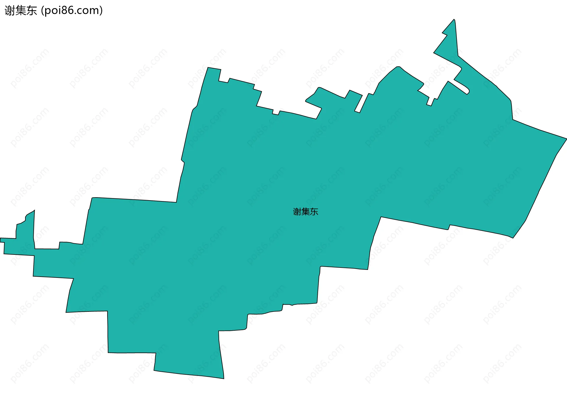 谢集东边界地图