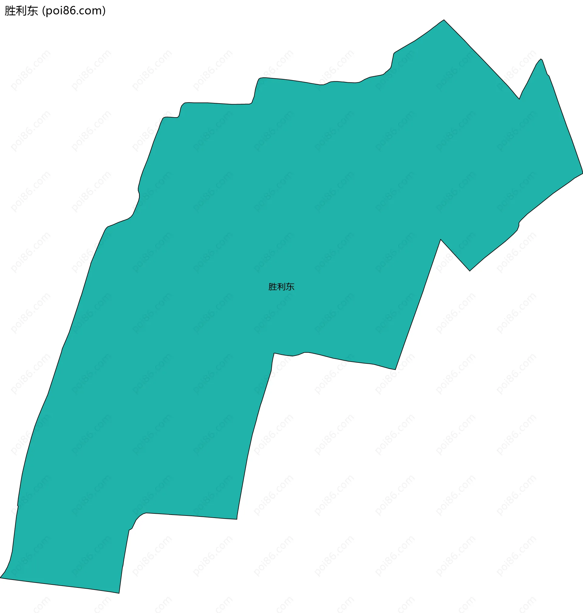 胜利东边界地图