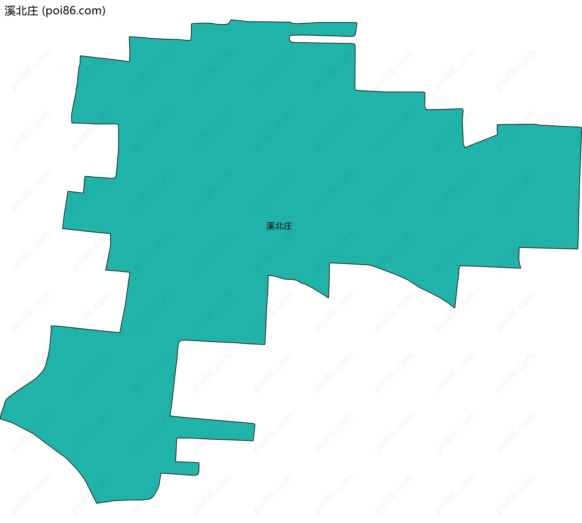 溪北庄边界地图