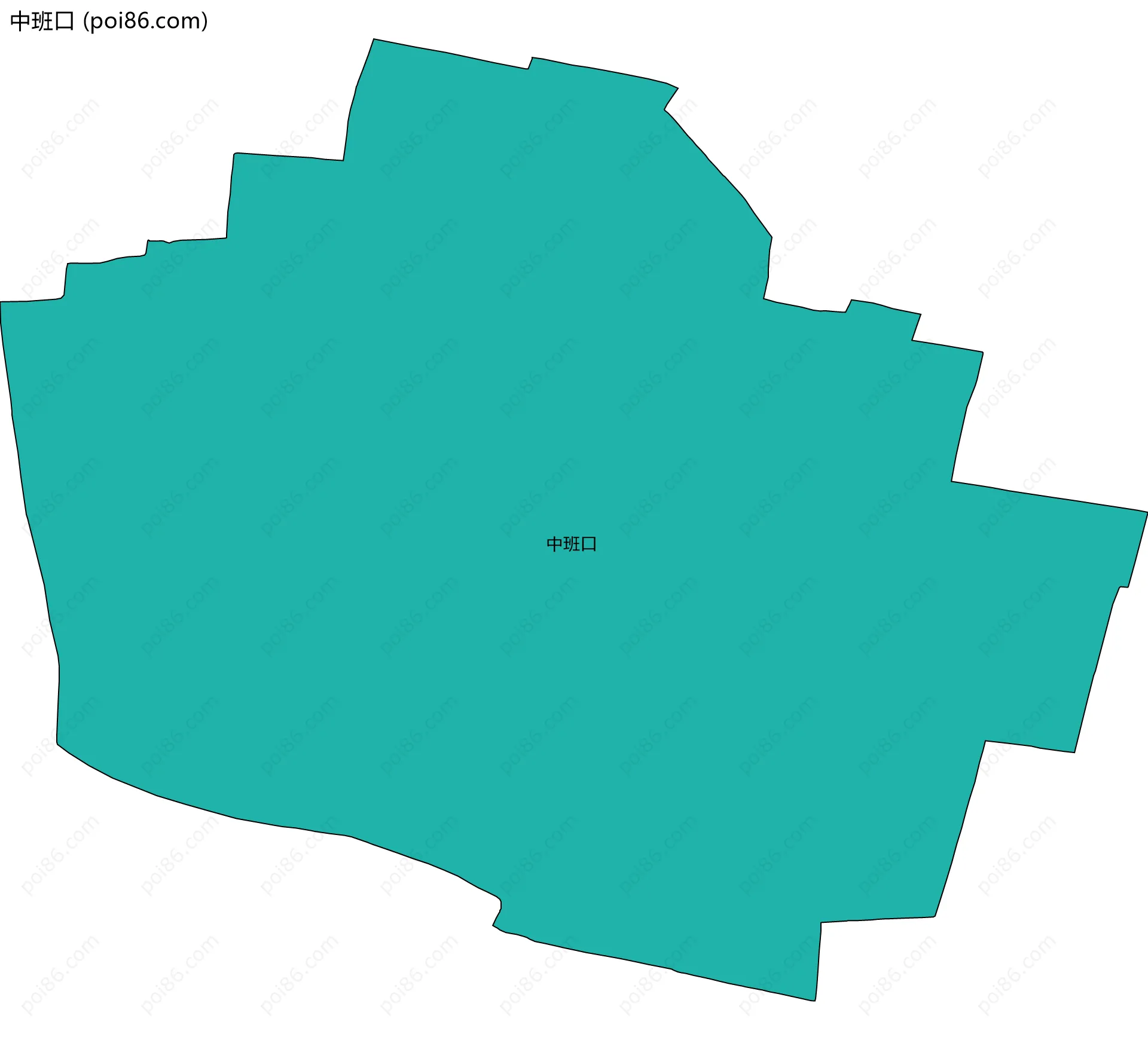 中班口边界地图