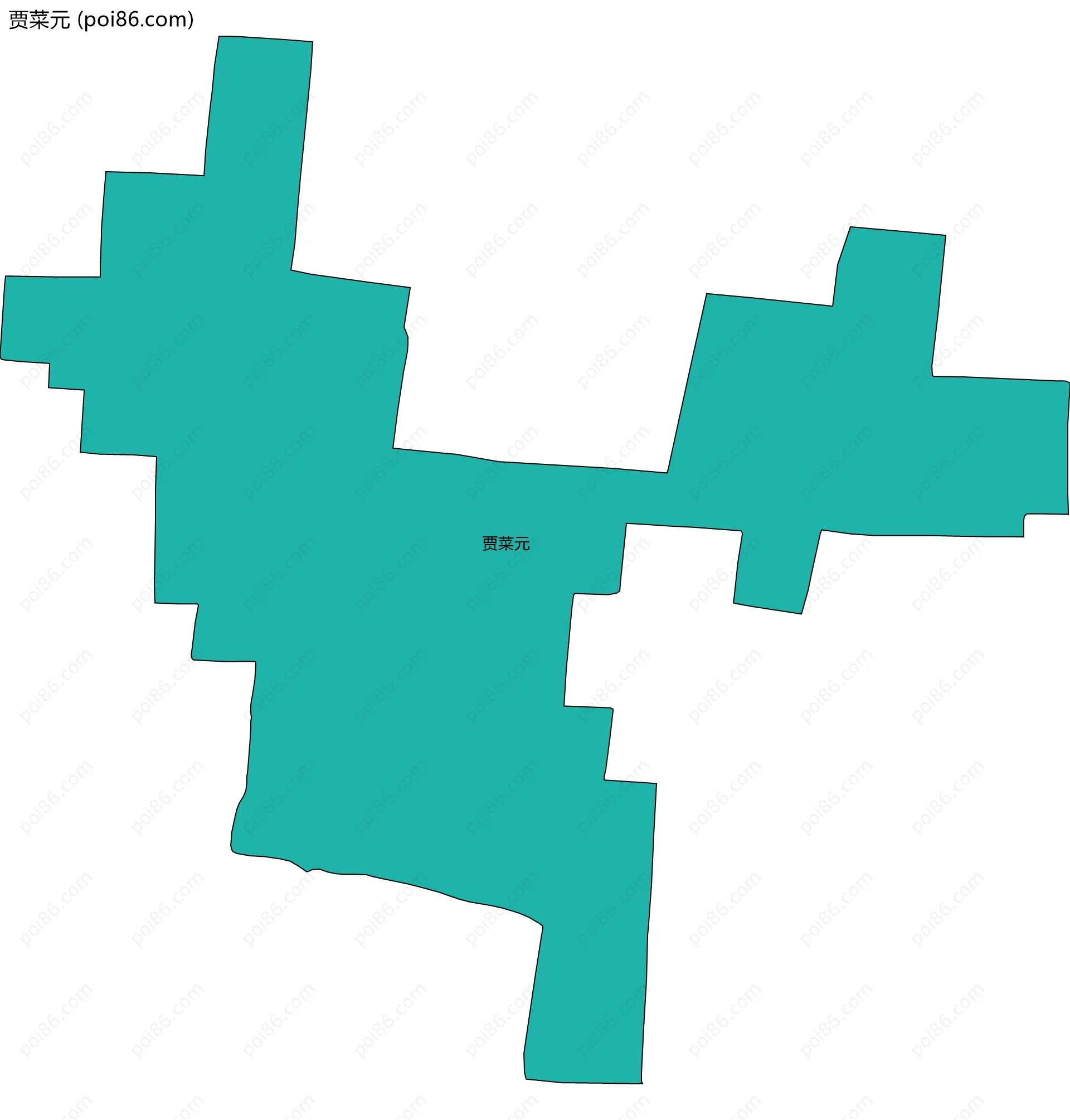 贾菜元边界地图