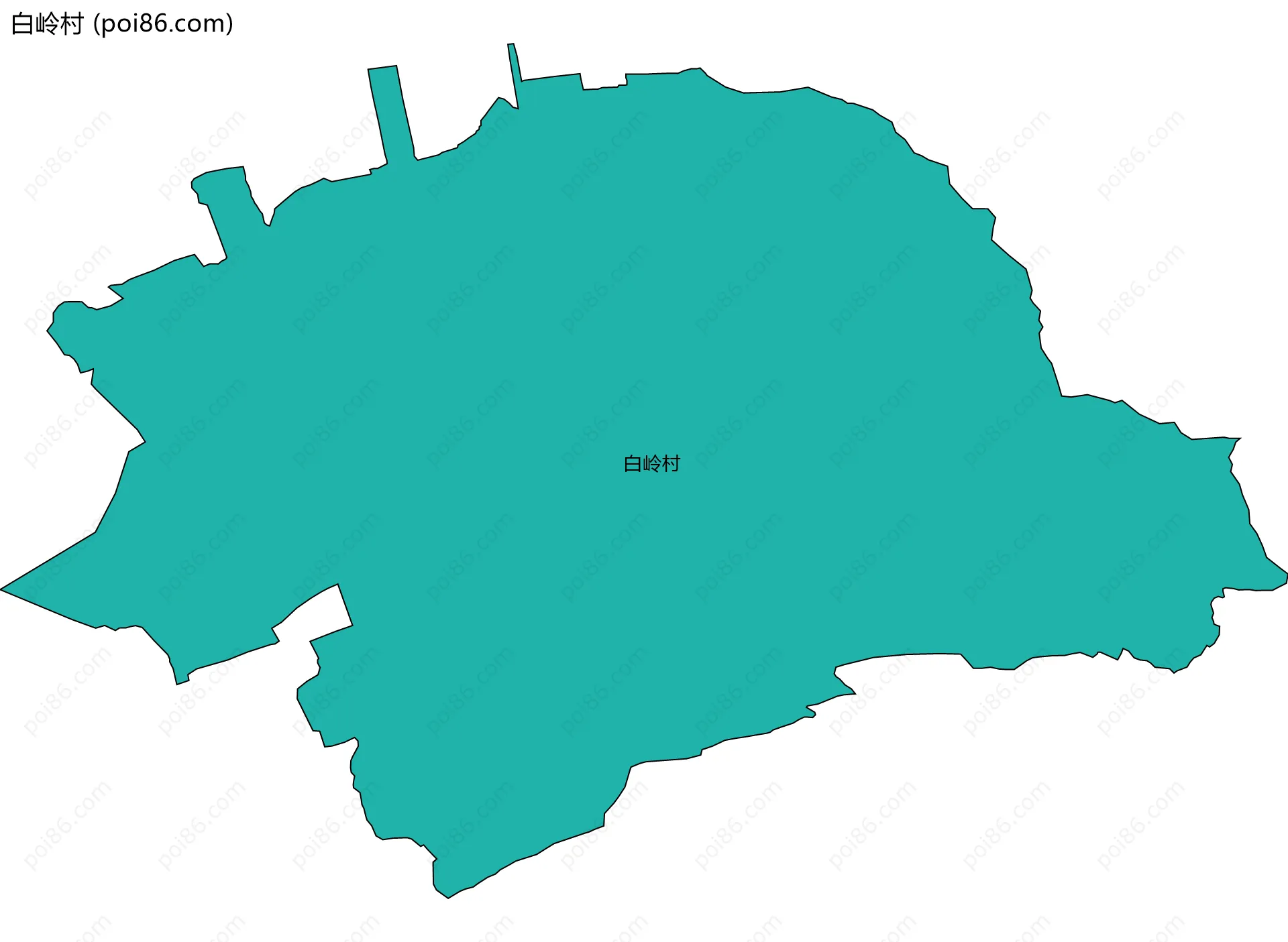 白岭村边界地图