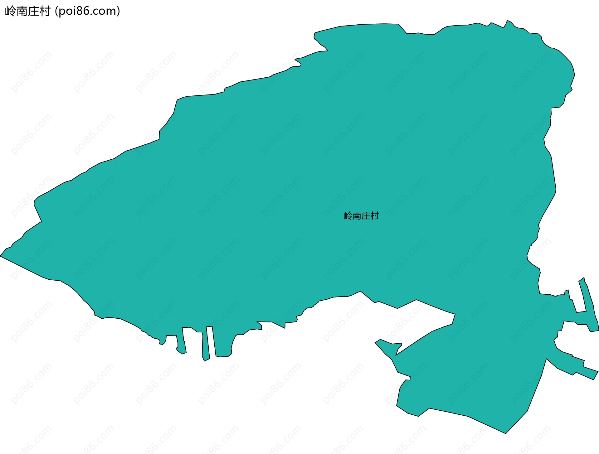 岭南庄村边界地图