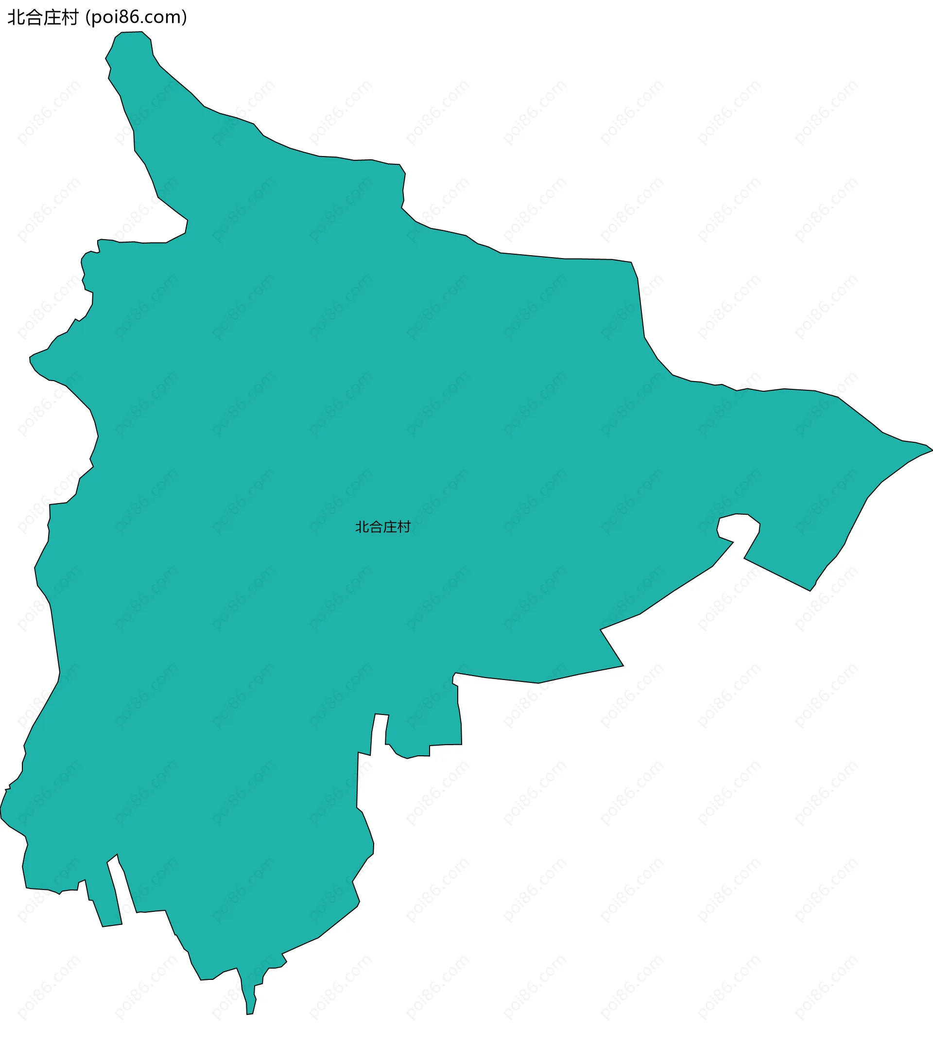 北合庄村边界地图