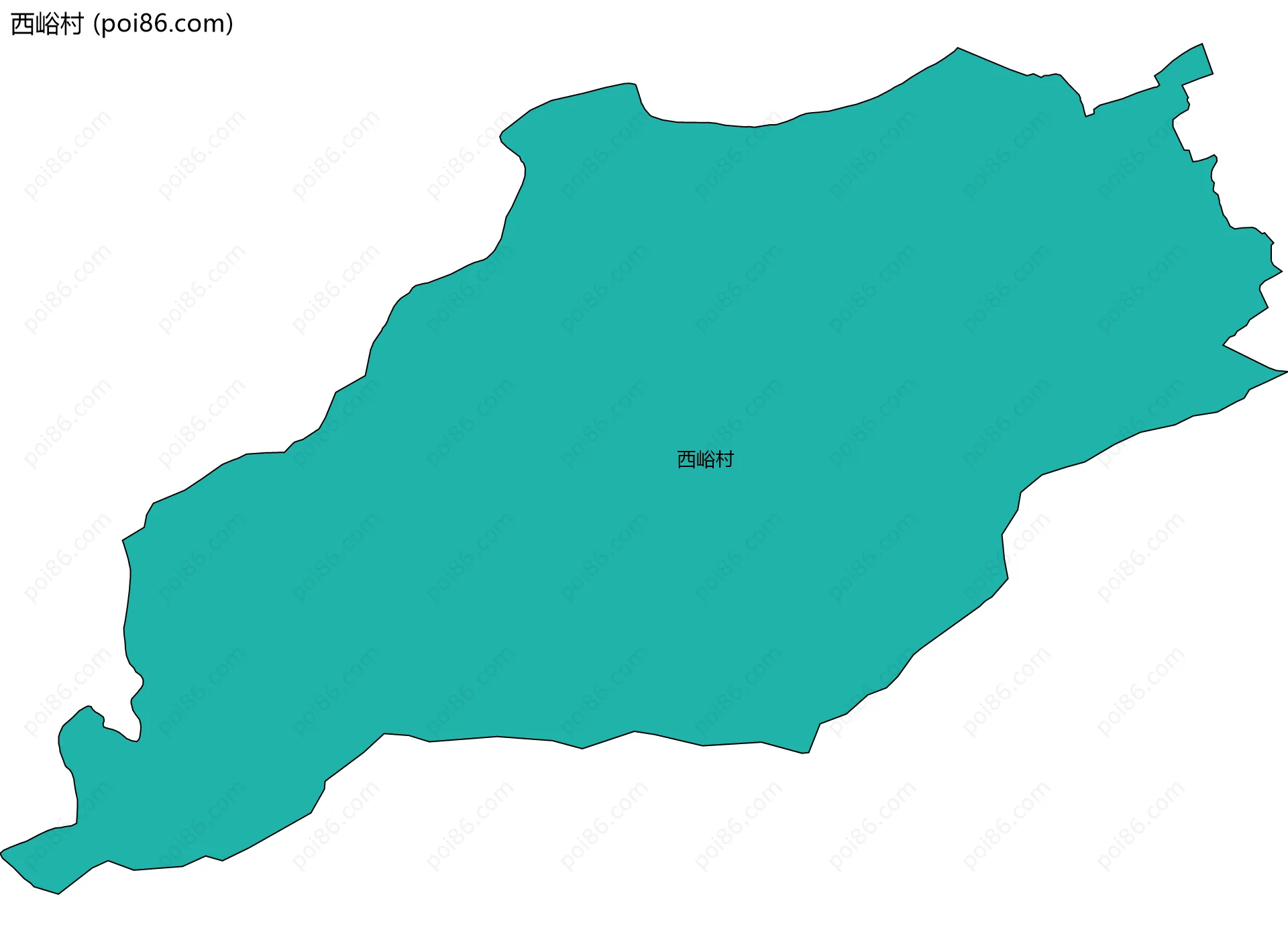 西峪村边界地图