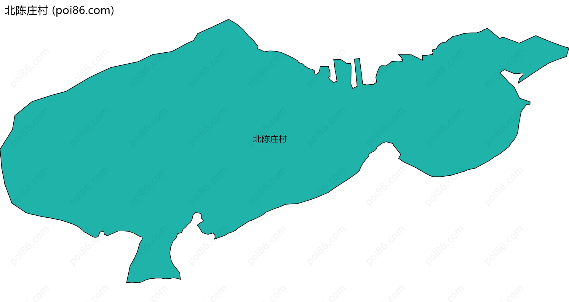 北陈庄村边界地图