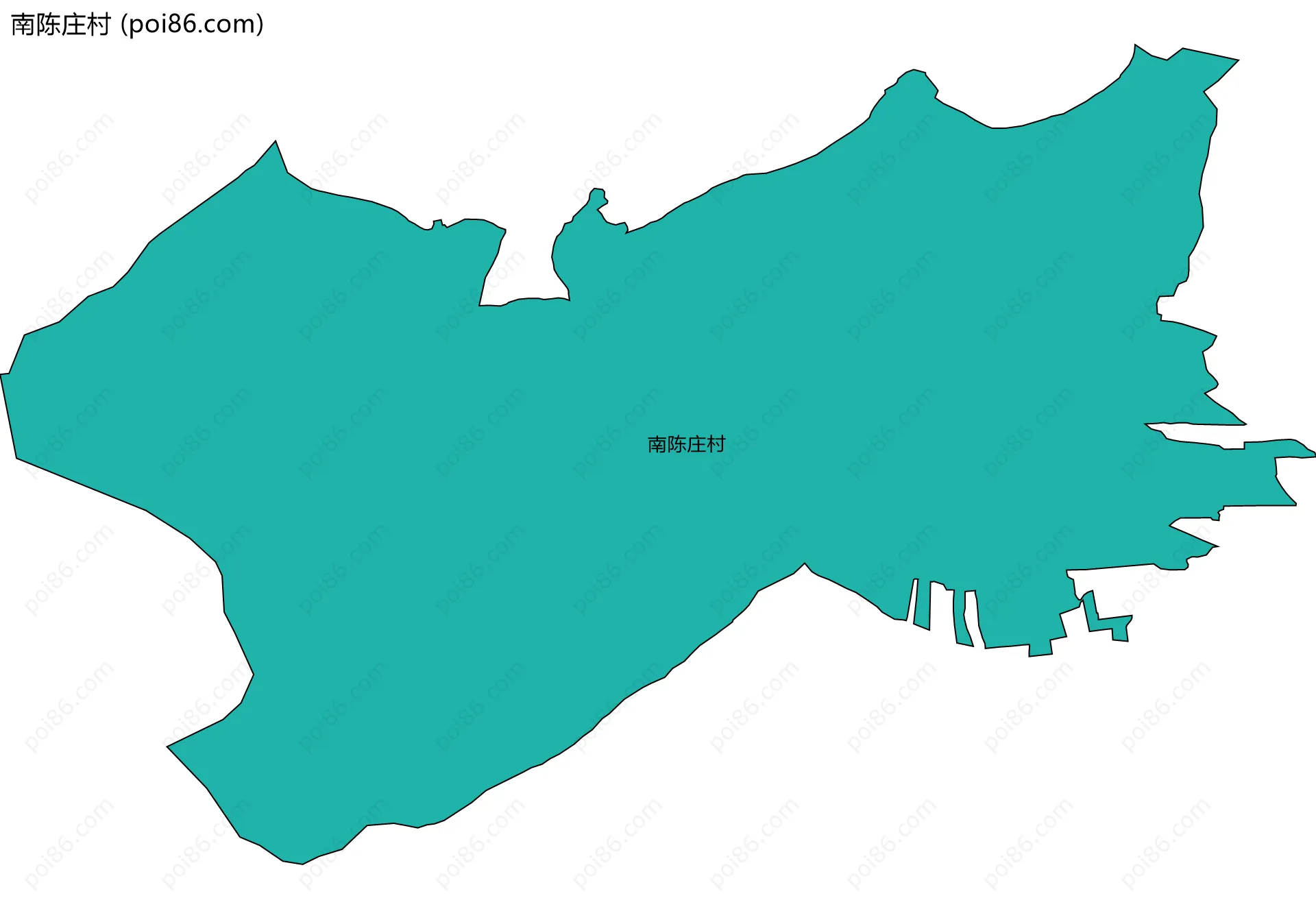 南陈庄村边界地图