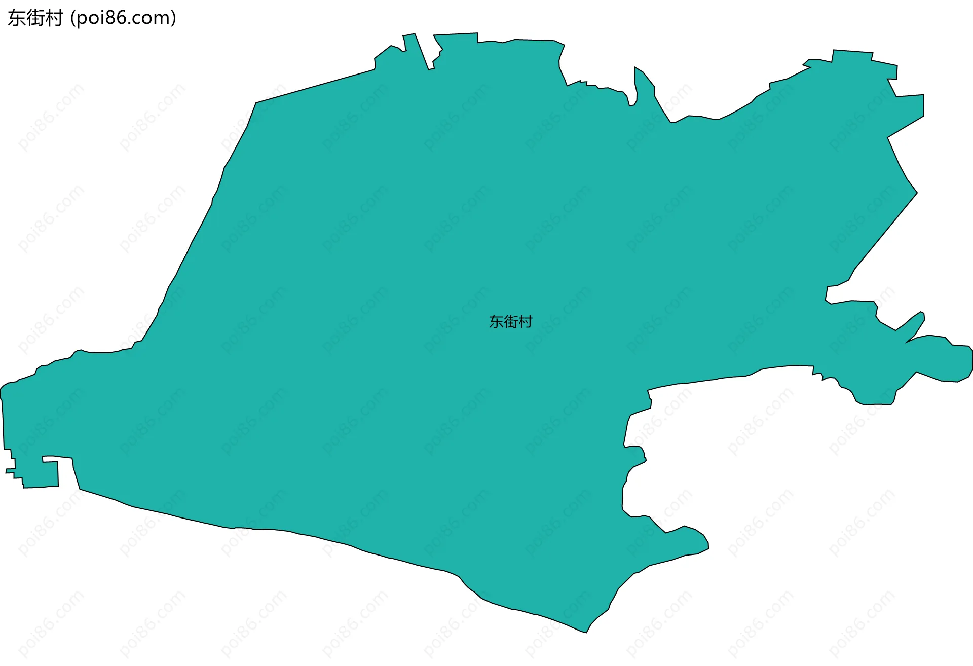 东街村边界地图
