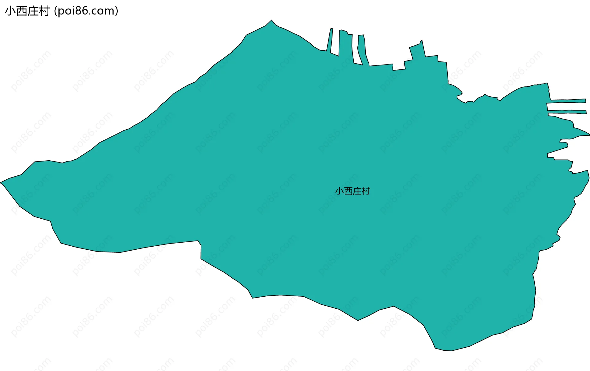 小西庄村边界地图