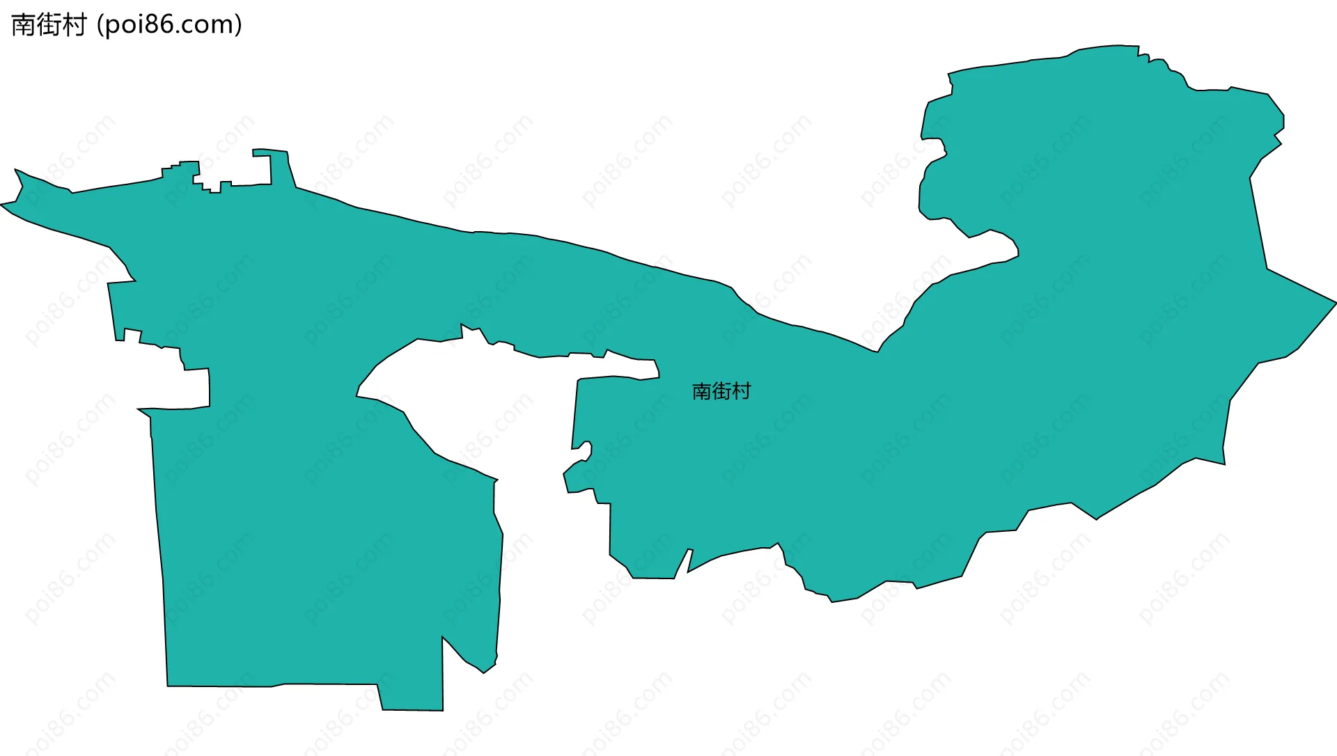 南街村边界地图