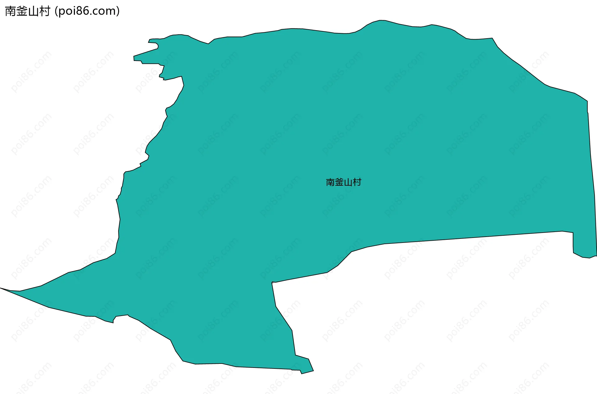 南釜山村边界地图