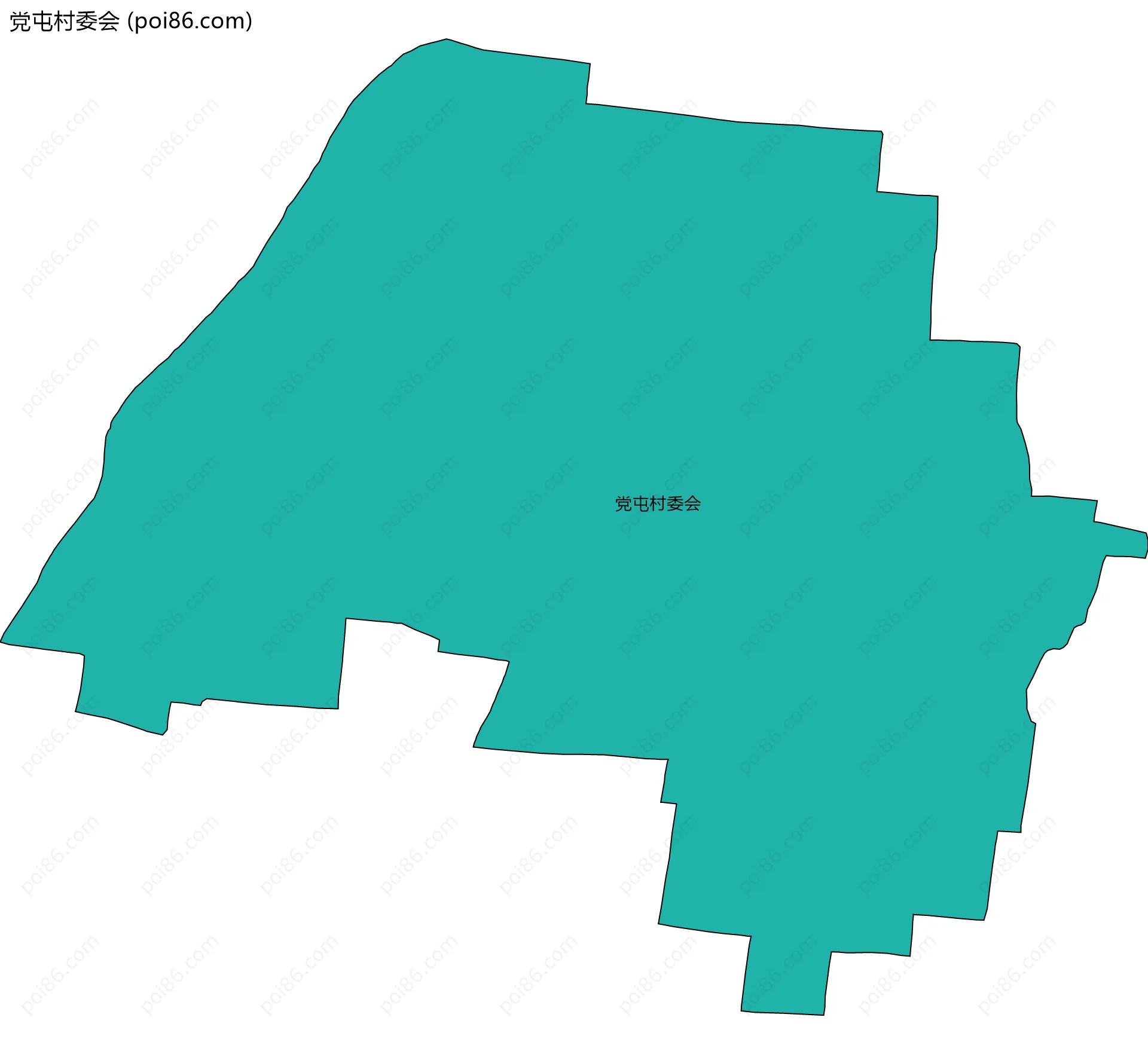党屯村委会边界地图