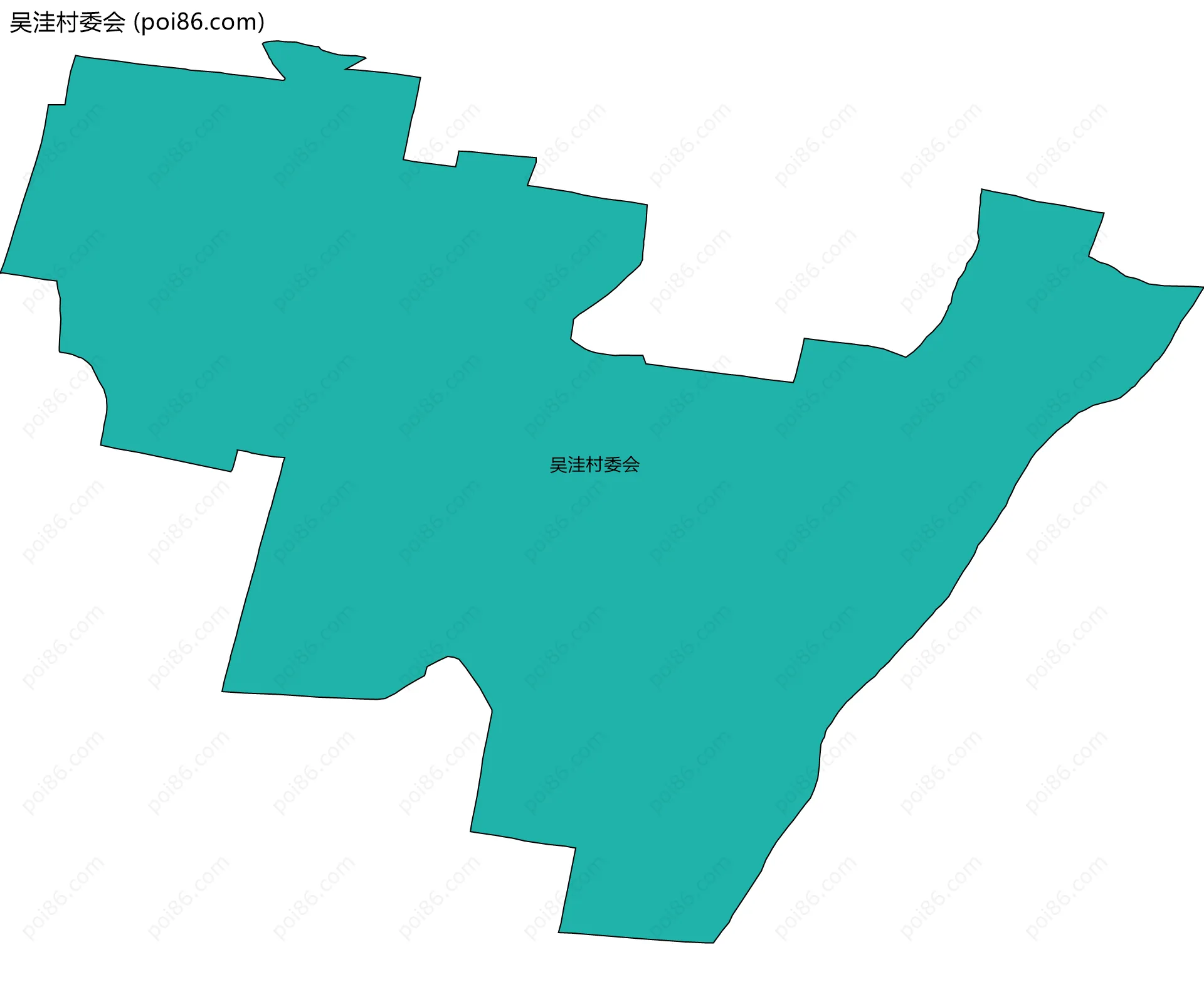 吴洼村委会边界地图