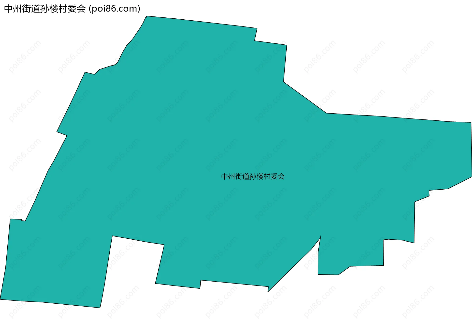 中州街道孙楼村委会边界地图