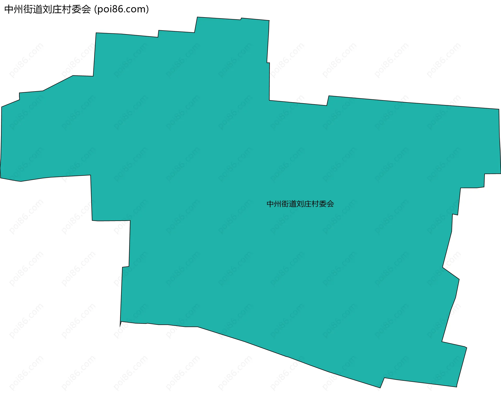 中州街道刘庄村委会边界地图