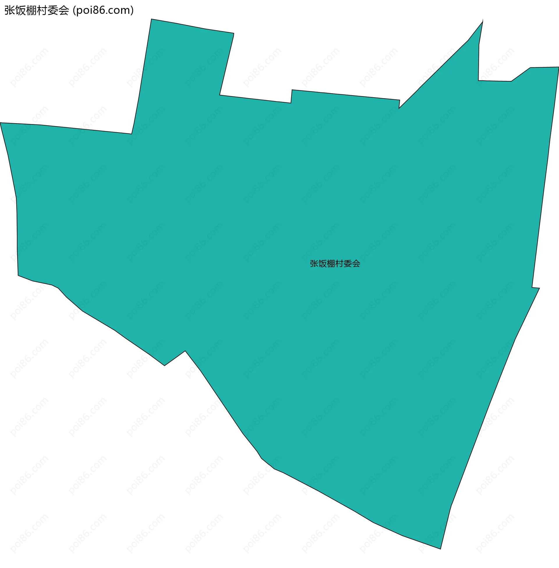 张饭棚村委会边界地图