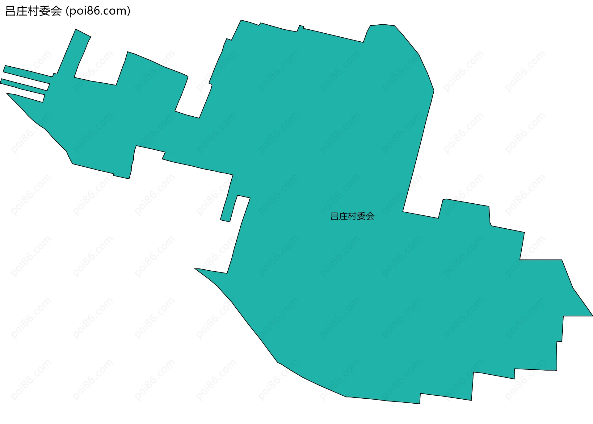 吕庄村委会边界地图