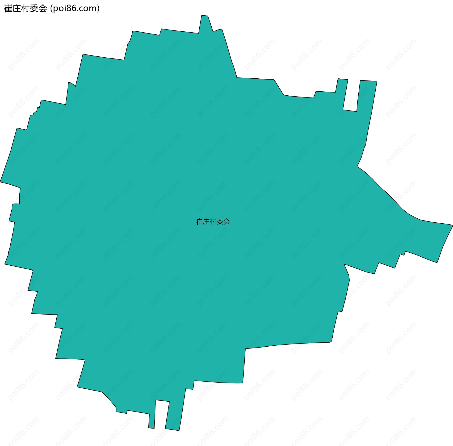 崔庄村委会边界地图