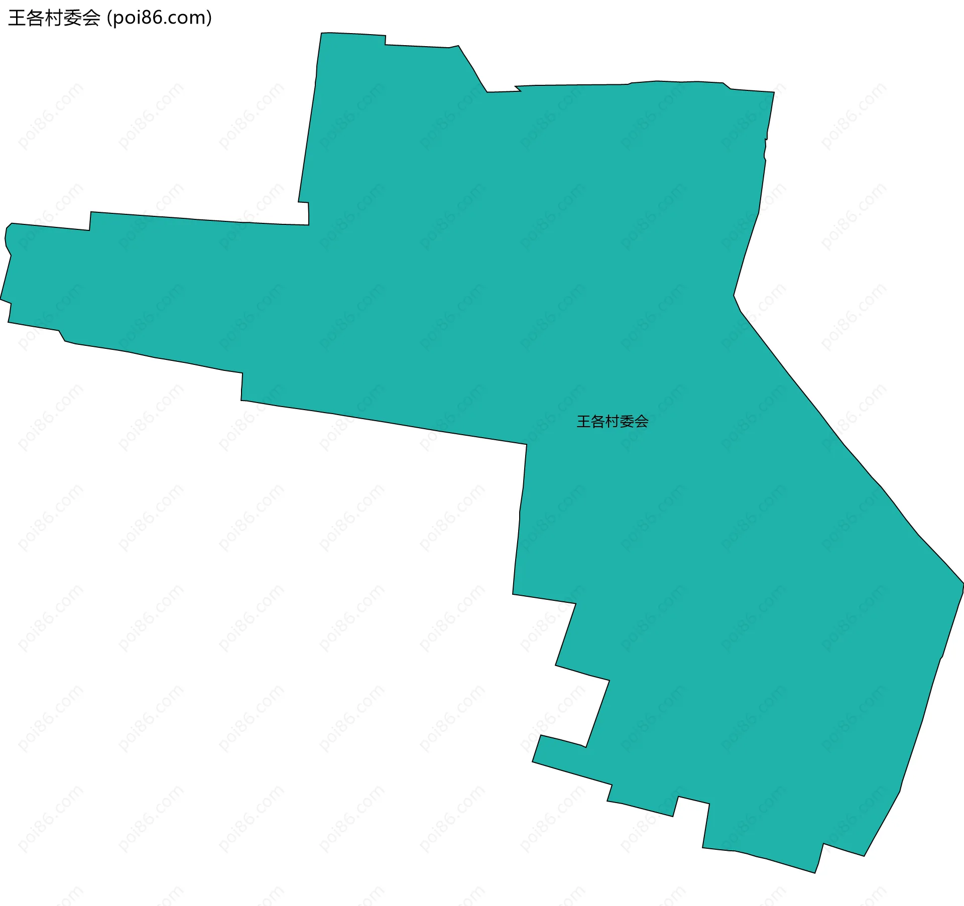 王各村委会边界地图