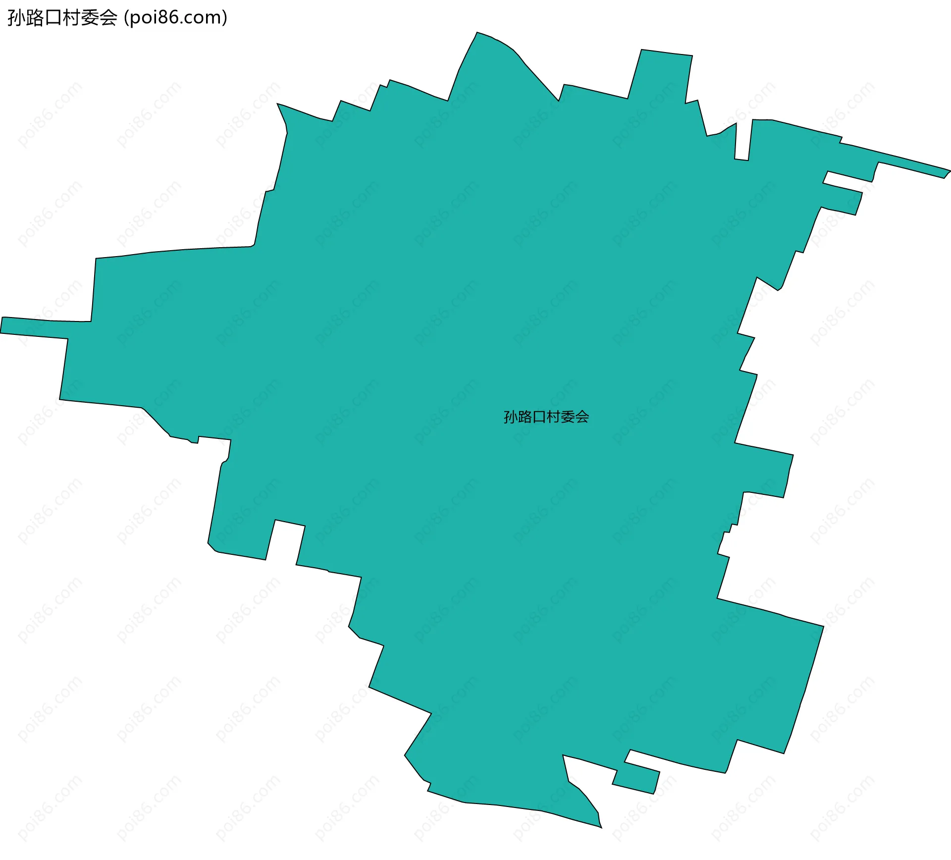 孙路口村委会边界地图