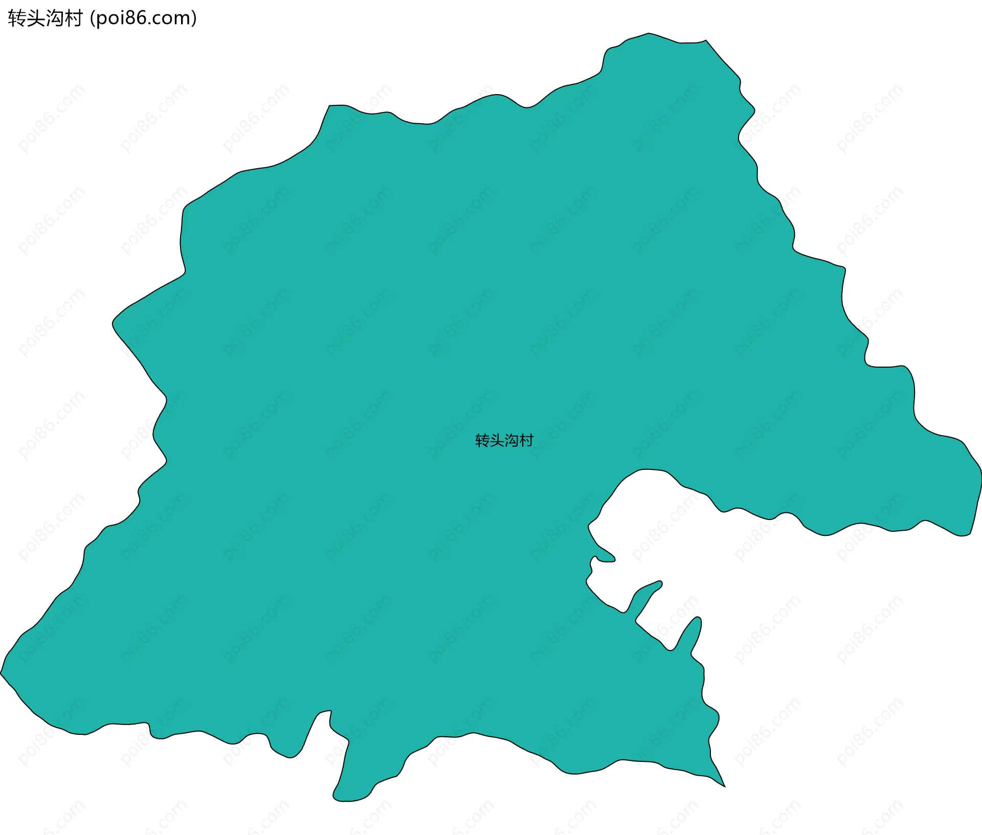 转头沟村边界地图