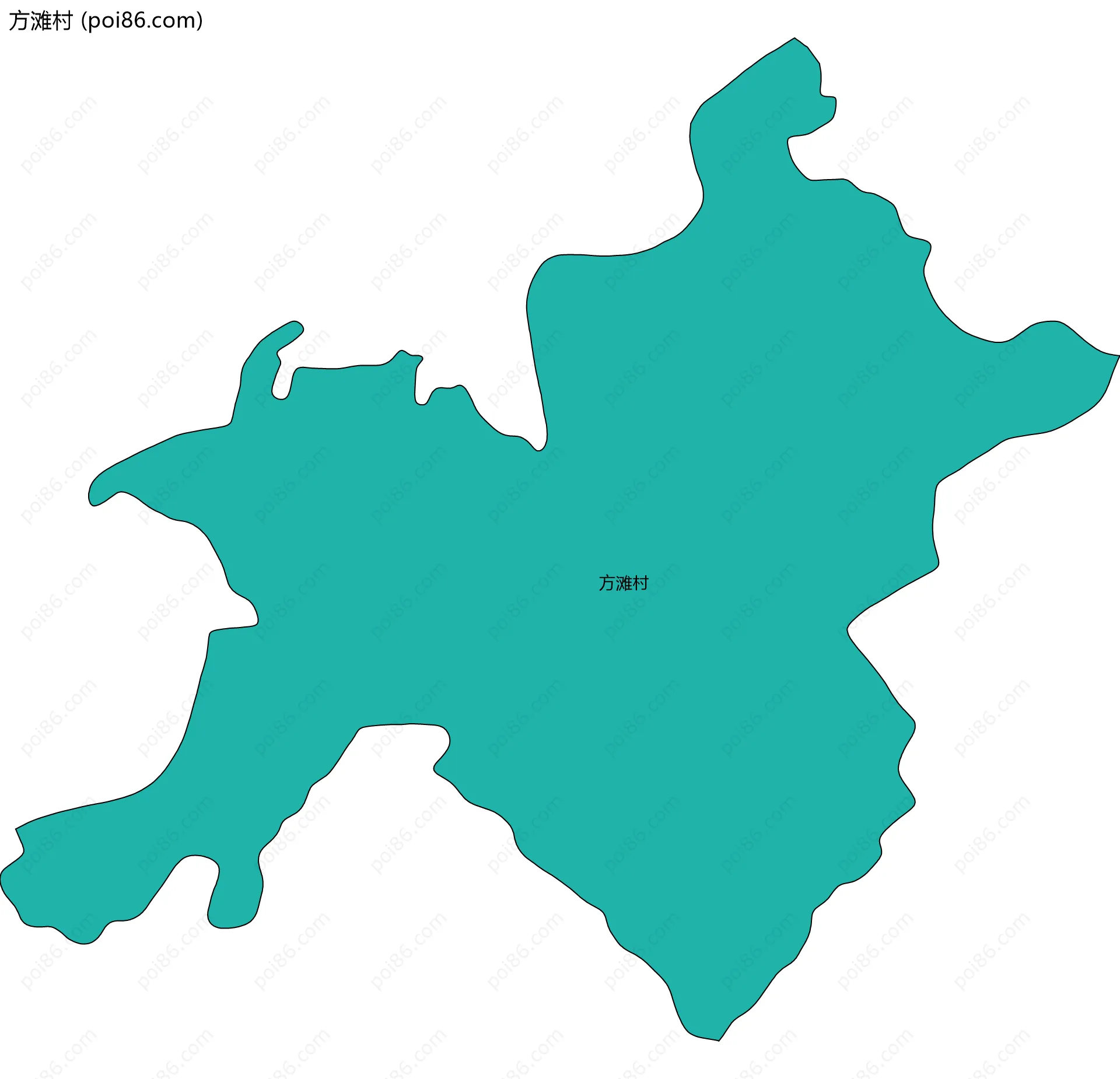 方滩村边界地图