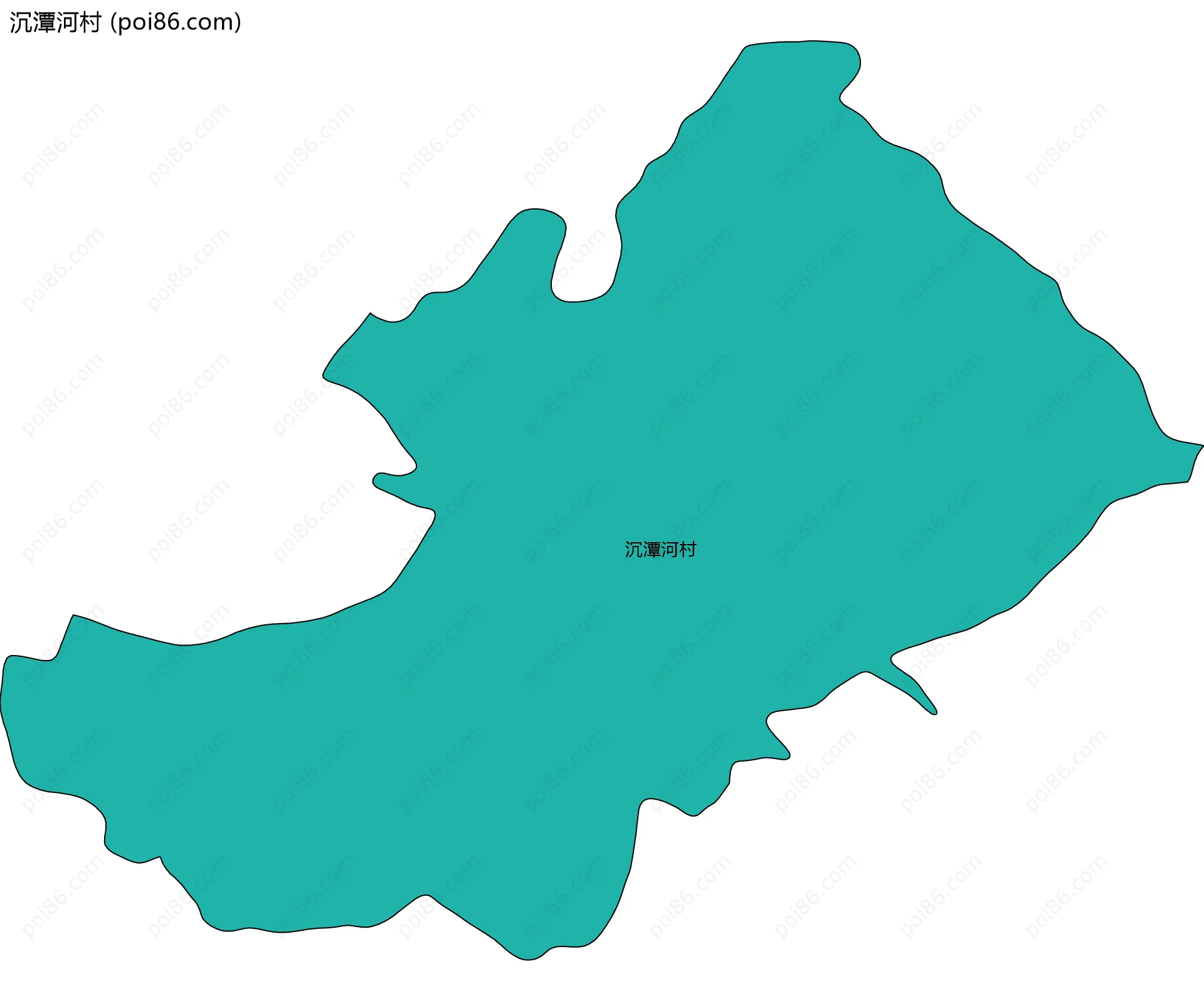 沉潭河村边界地图