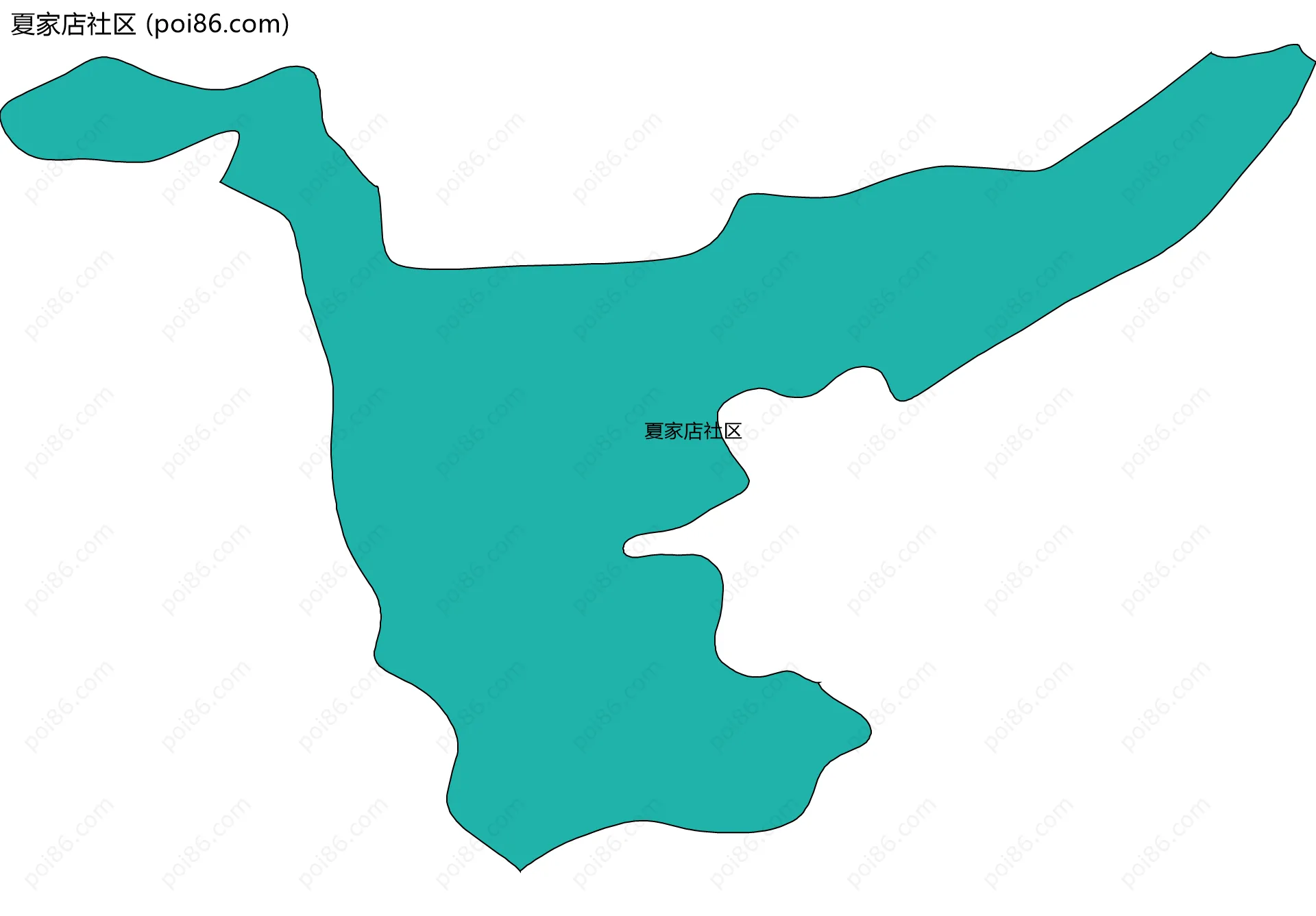 夏家店社区边界地图