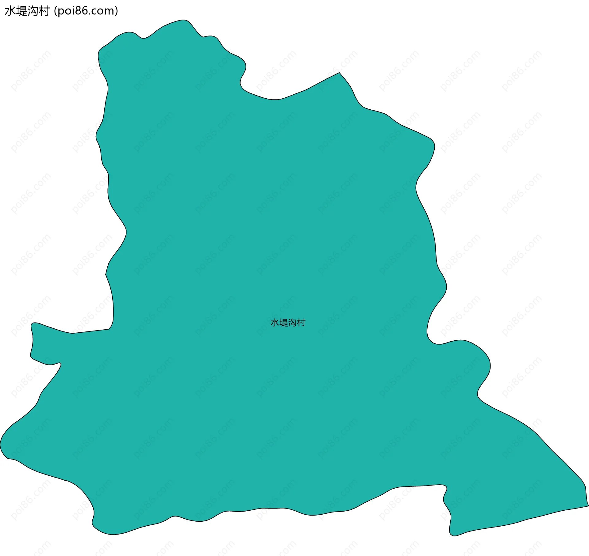 水堤沟村边界地图