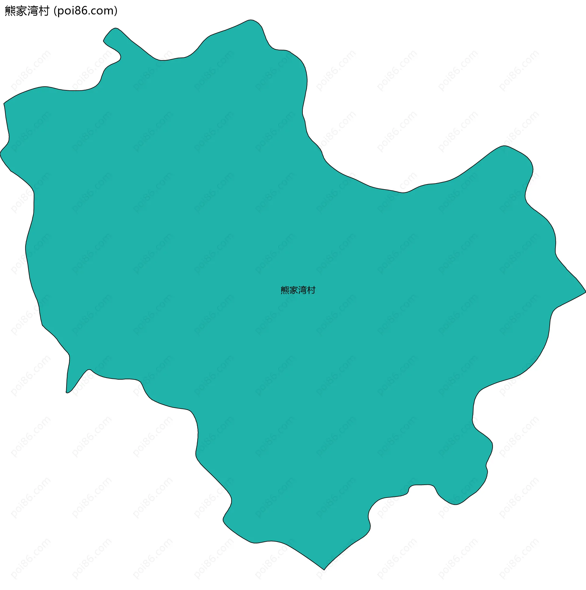 熊家湾村边界地图