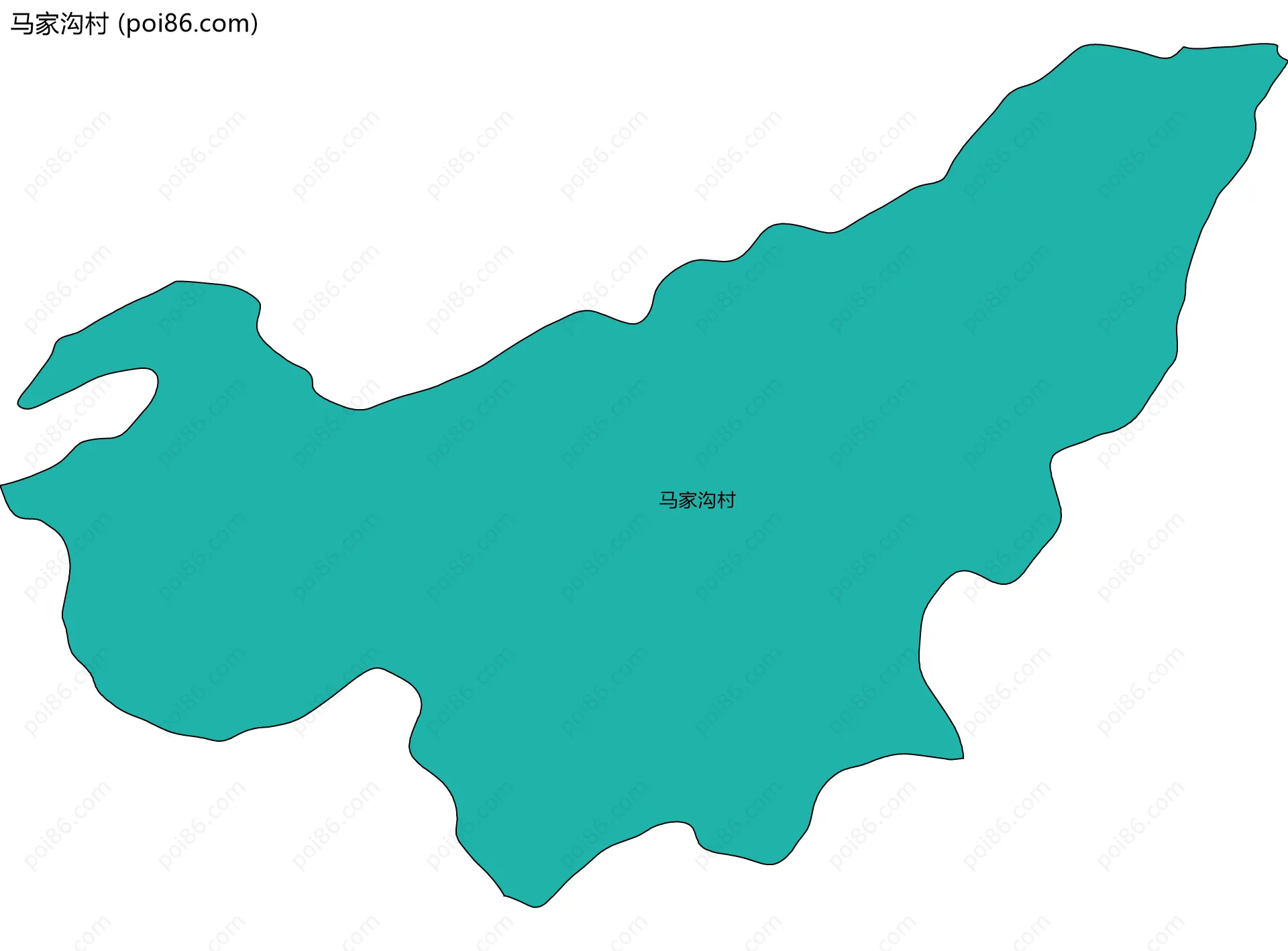 马家沟村边界地图