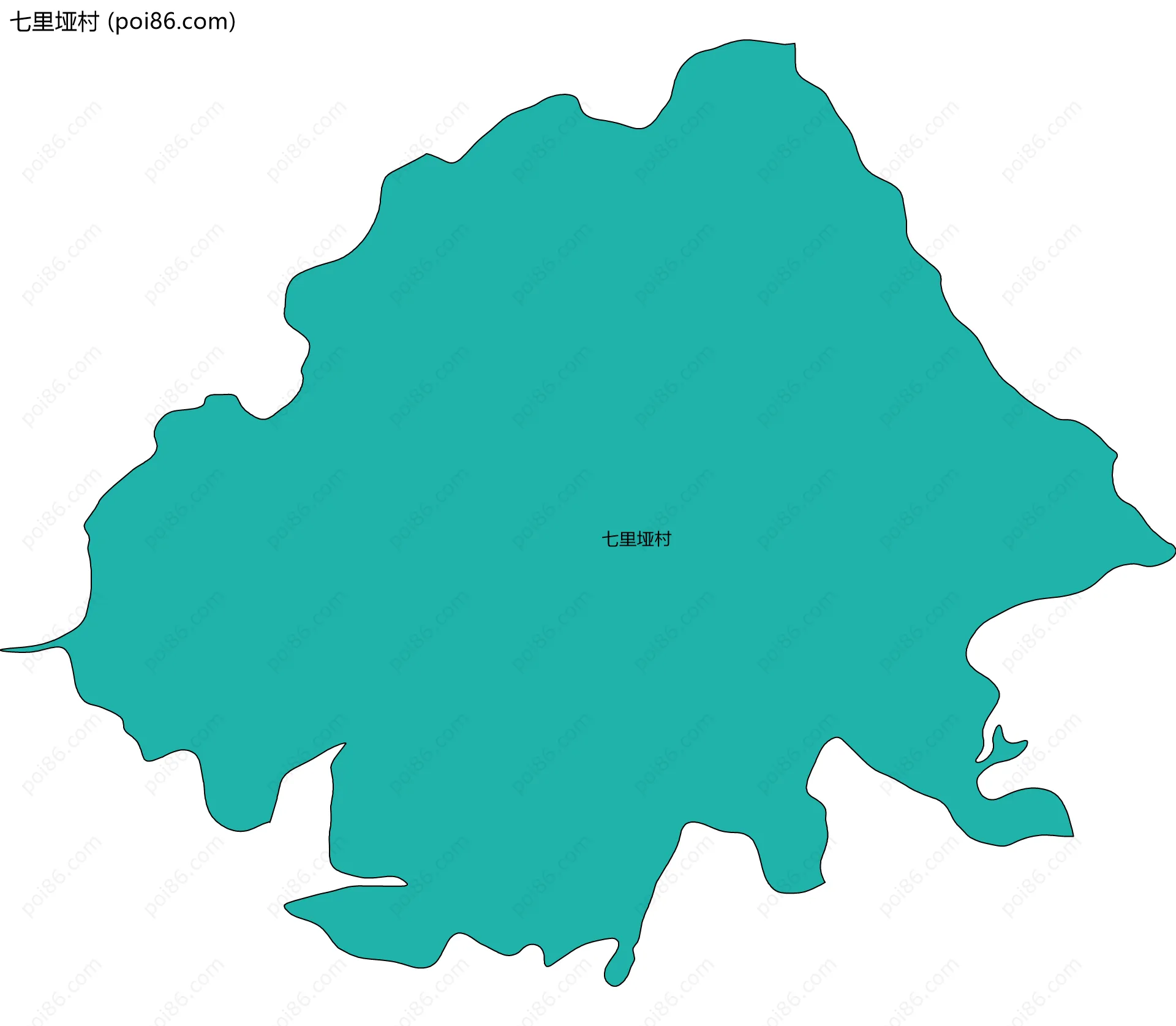 七里垭村边界地图