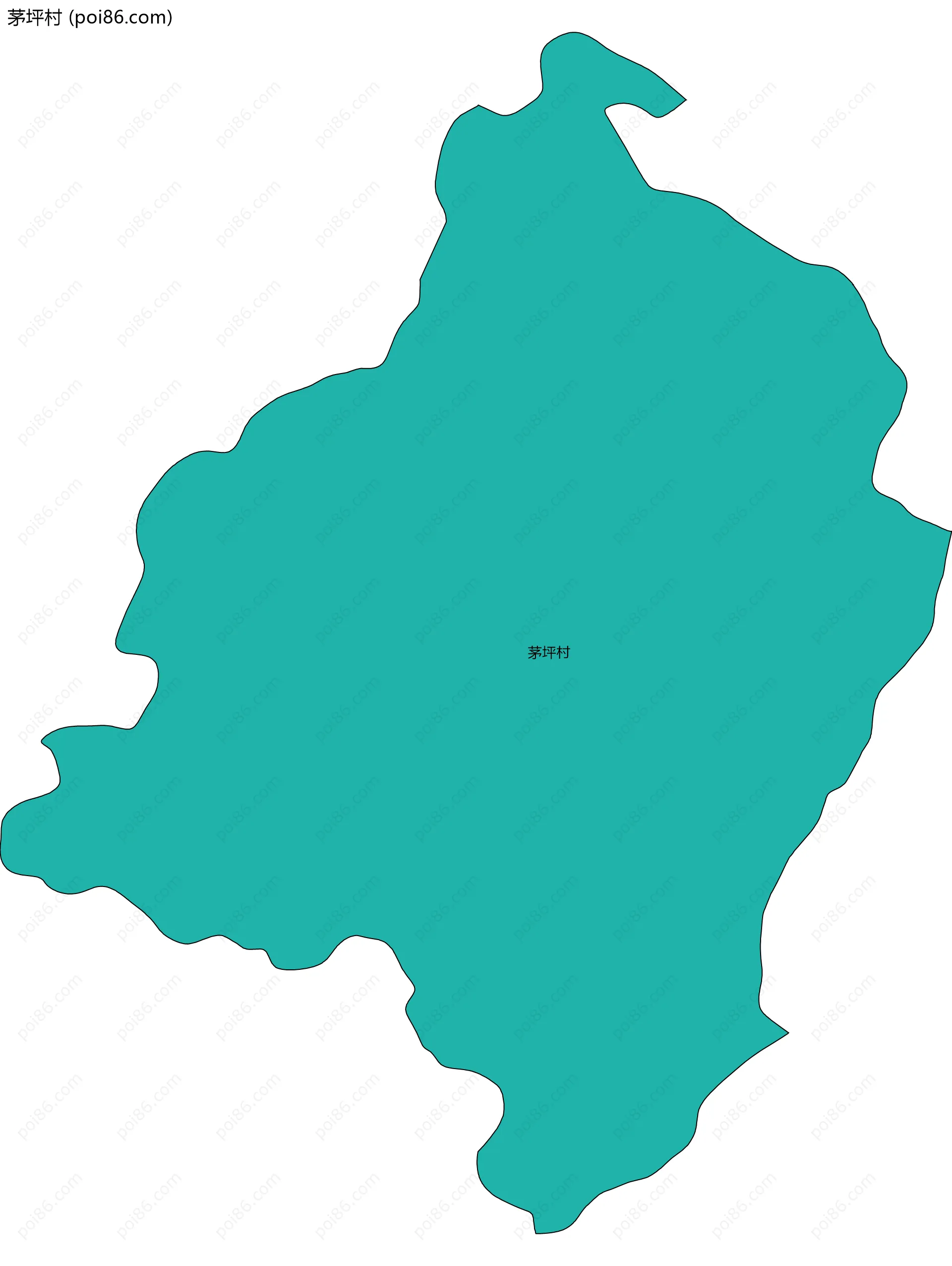 茅坪村边界地图