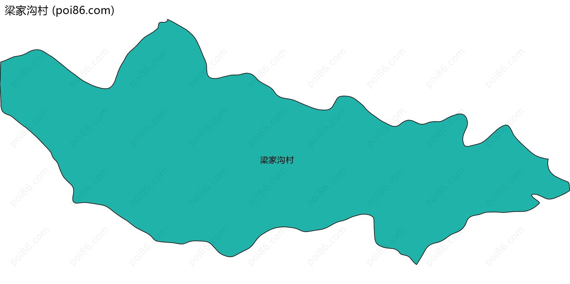 梁家沟村边界地图