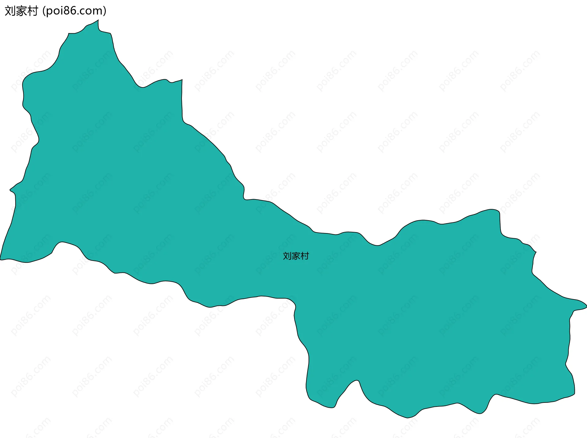 刘家村边界地图