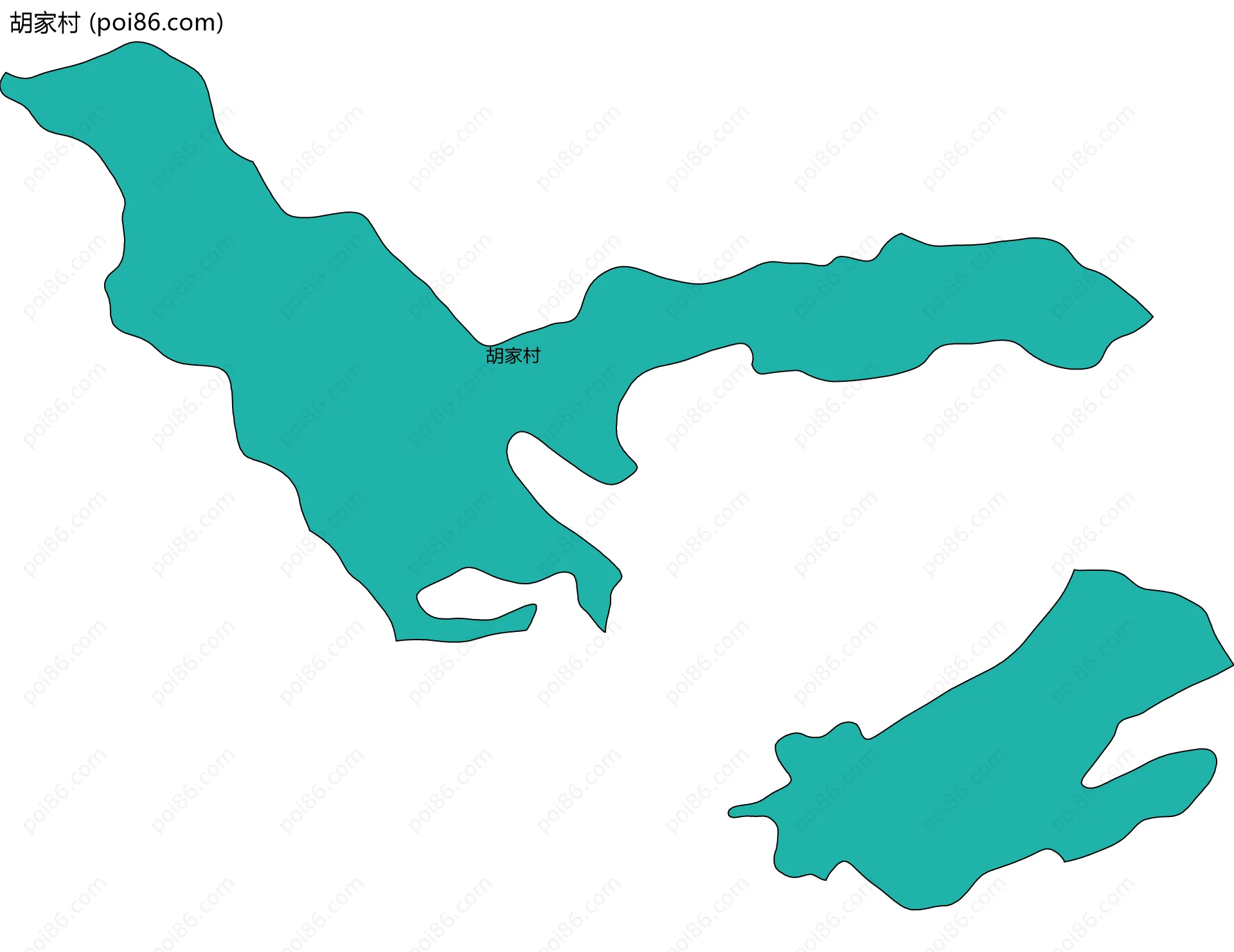 胡家村边界地图