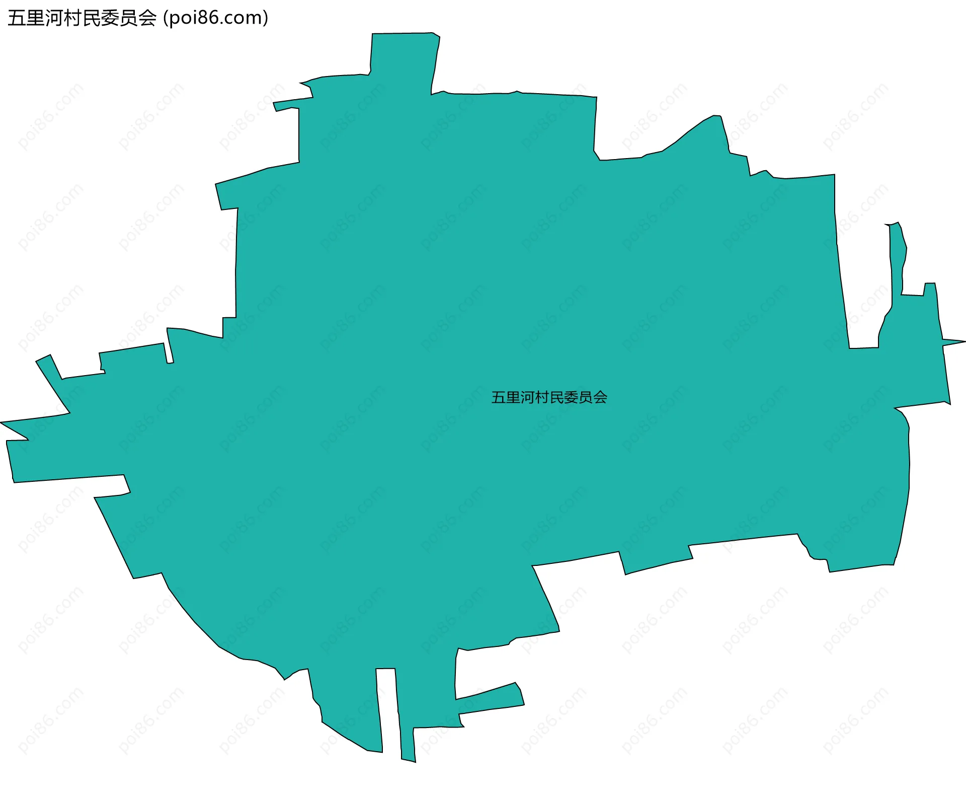 五里河村民委员会边界地图