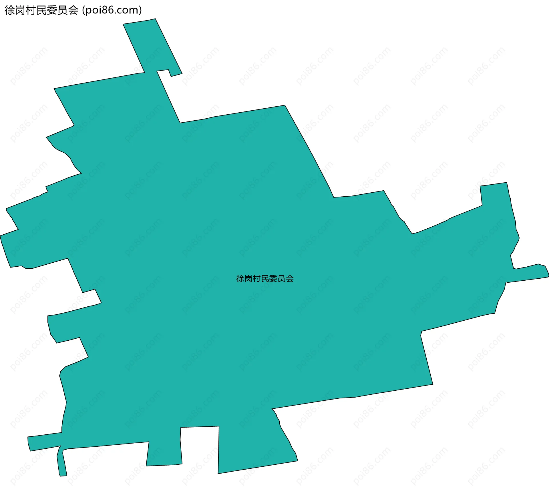 徐岗村民委员会边界地图