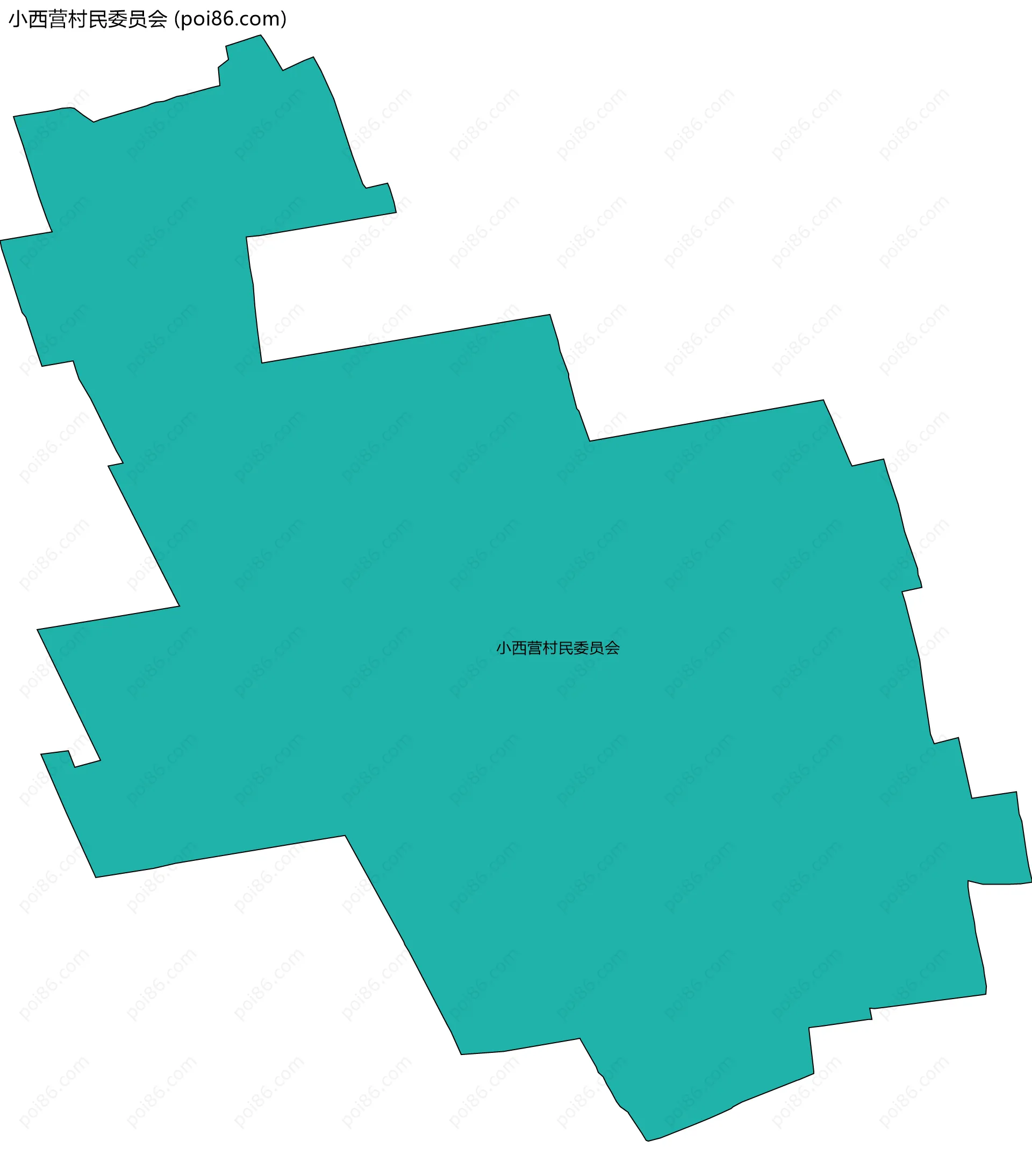 小西营村民委员会边界地图
