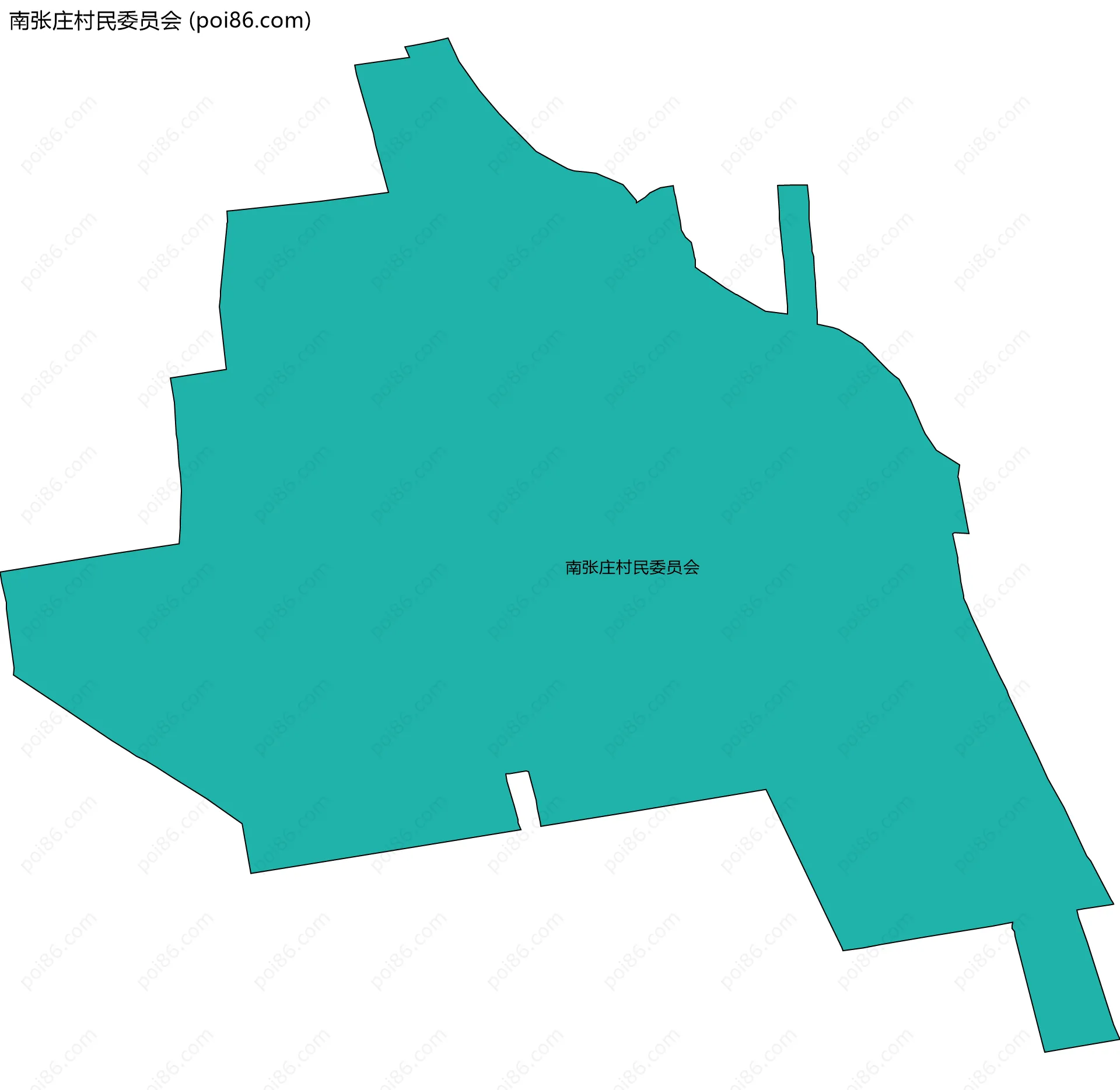 南张庄村民委员会边界地图