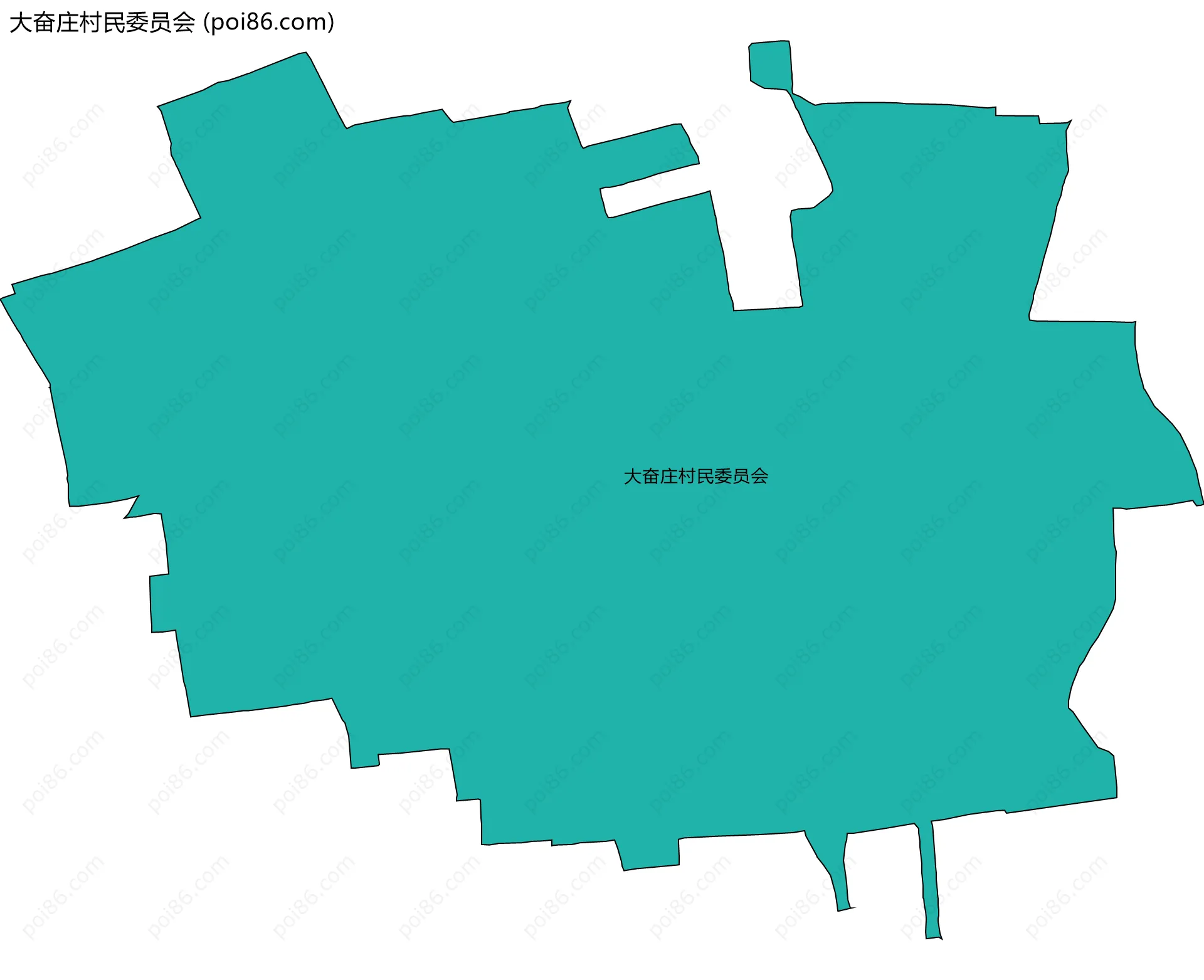 大奋庄村民委员会边界地图